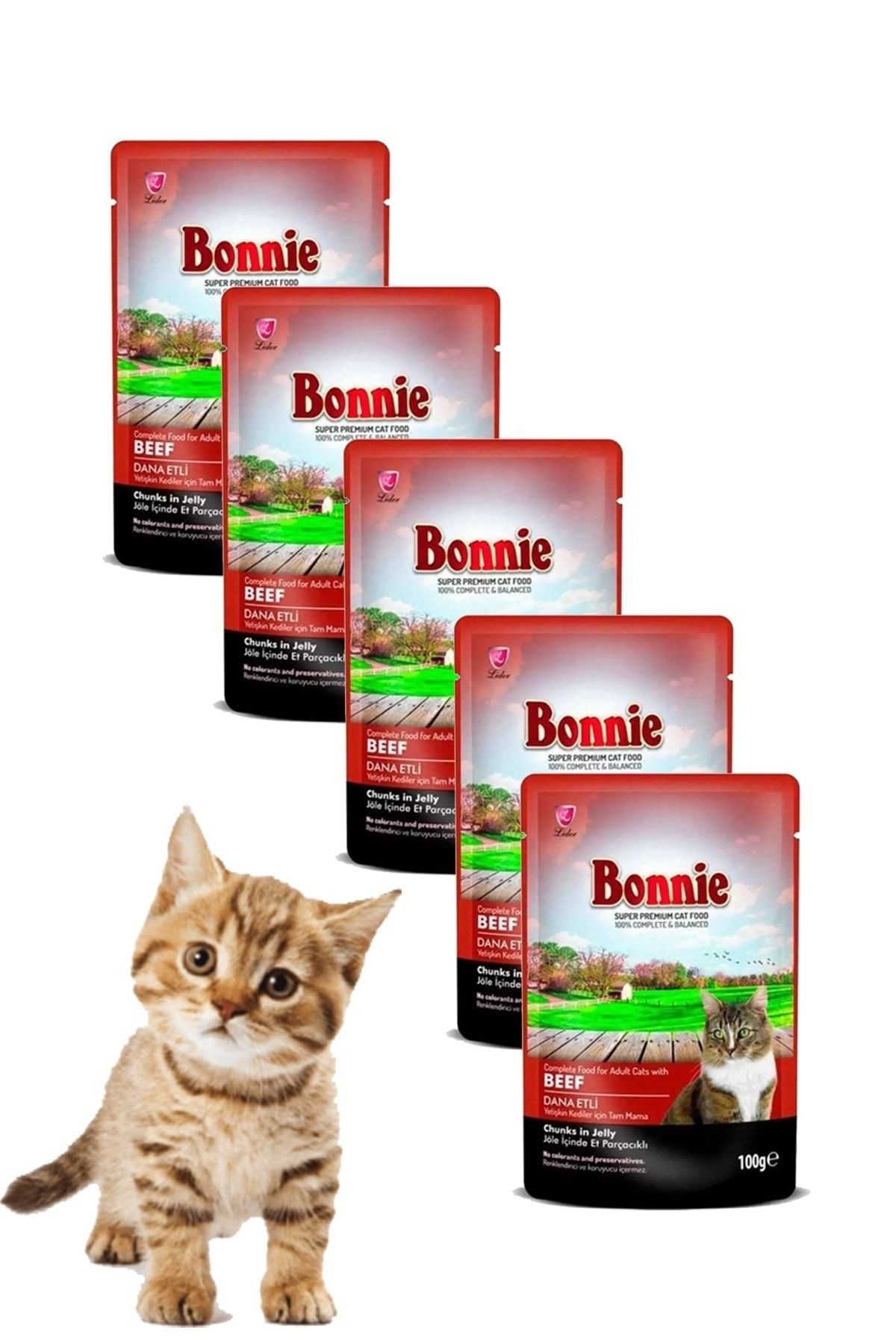 petcobar bonnie pouch gravy dana etli yetiskin kedi konservesi 5 adet x 100 gr fiyati yorumlari trendyol