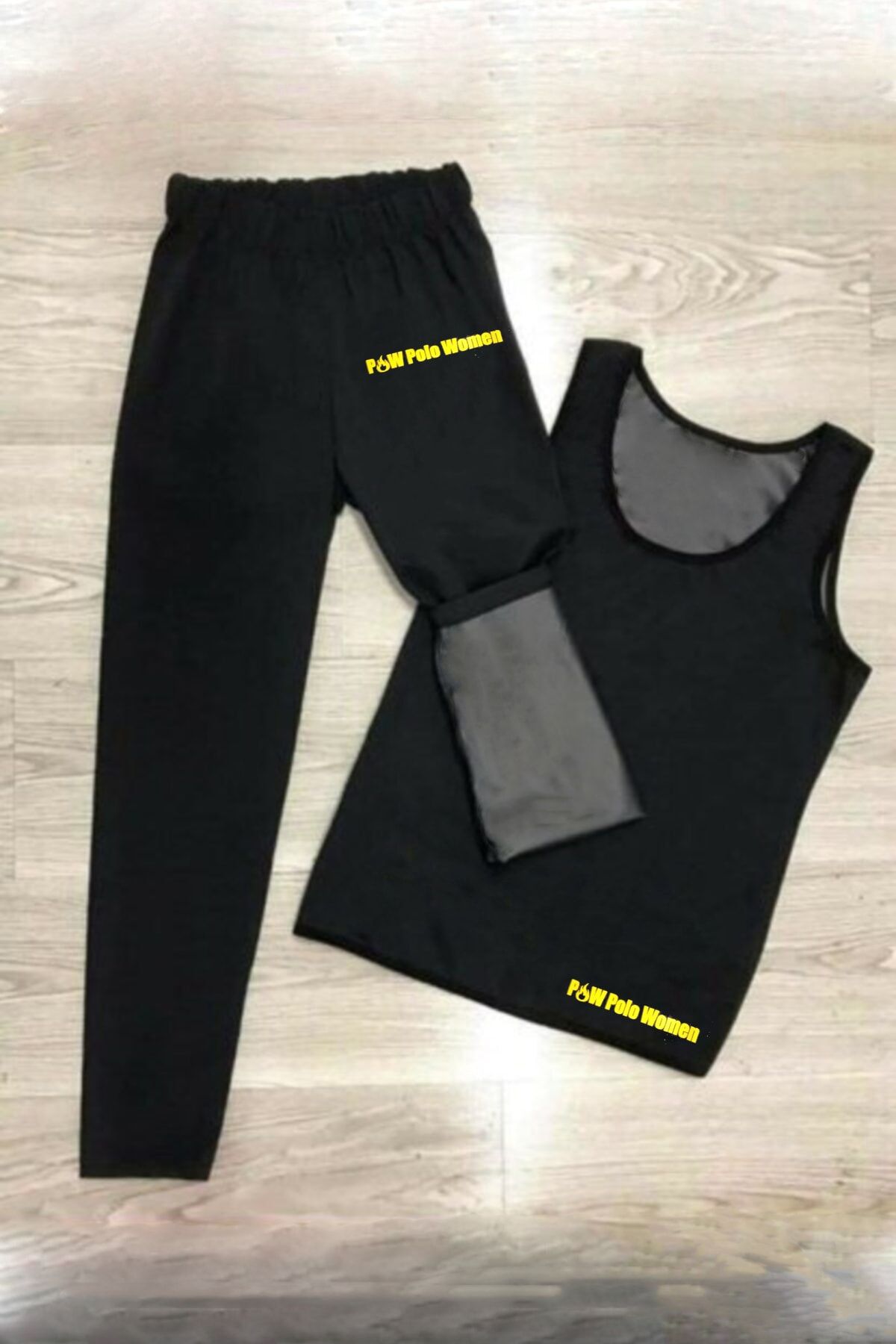 P&W Polo Women Termal Takım Sauna Takım Atlet Ve Tayt - Terleme Zayıflama Kıyafeti Termal Sauna Kıyafeti