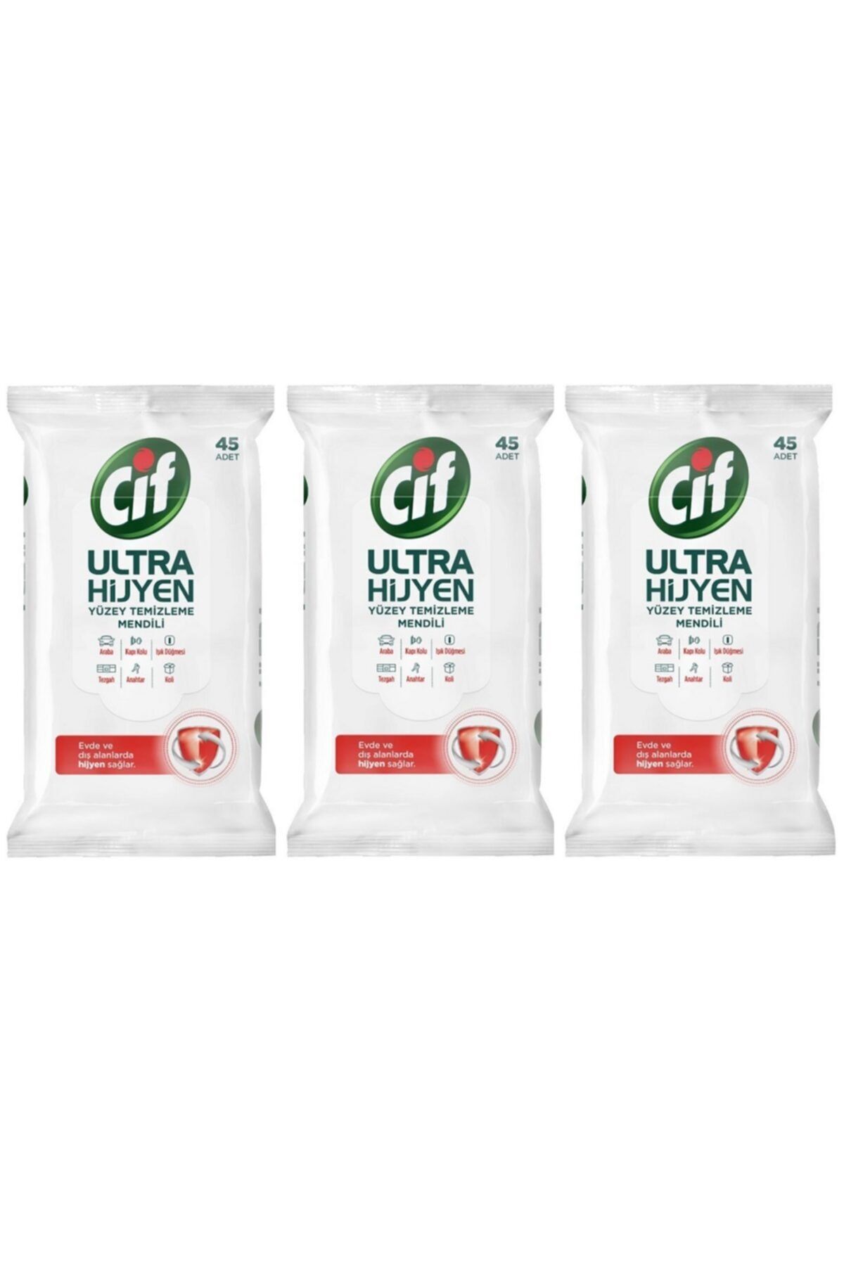Cif Ultra Hijyen Yüzey Temizlik Mendili 45'li X 3