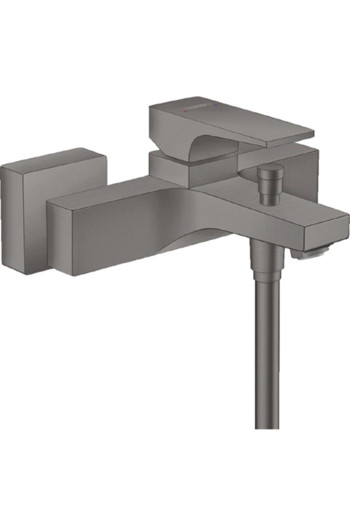 Hansgrohe Metropol Tek Kollu Banyo Bataryası Aplike, Çubuk Volan Ile Mat Siyah Krom - Hng32540340