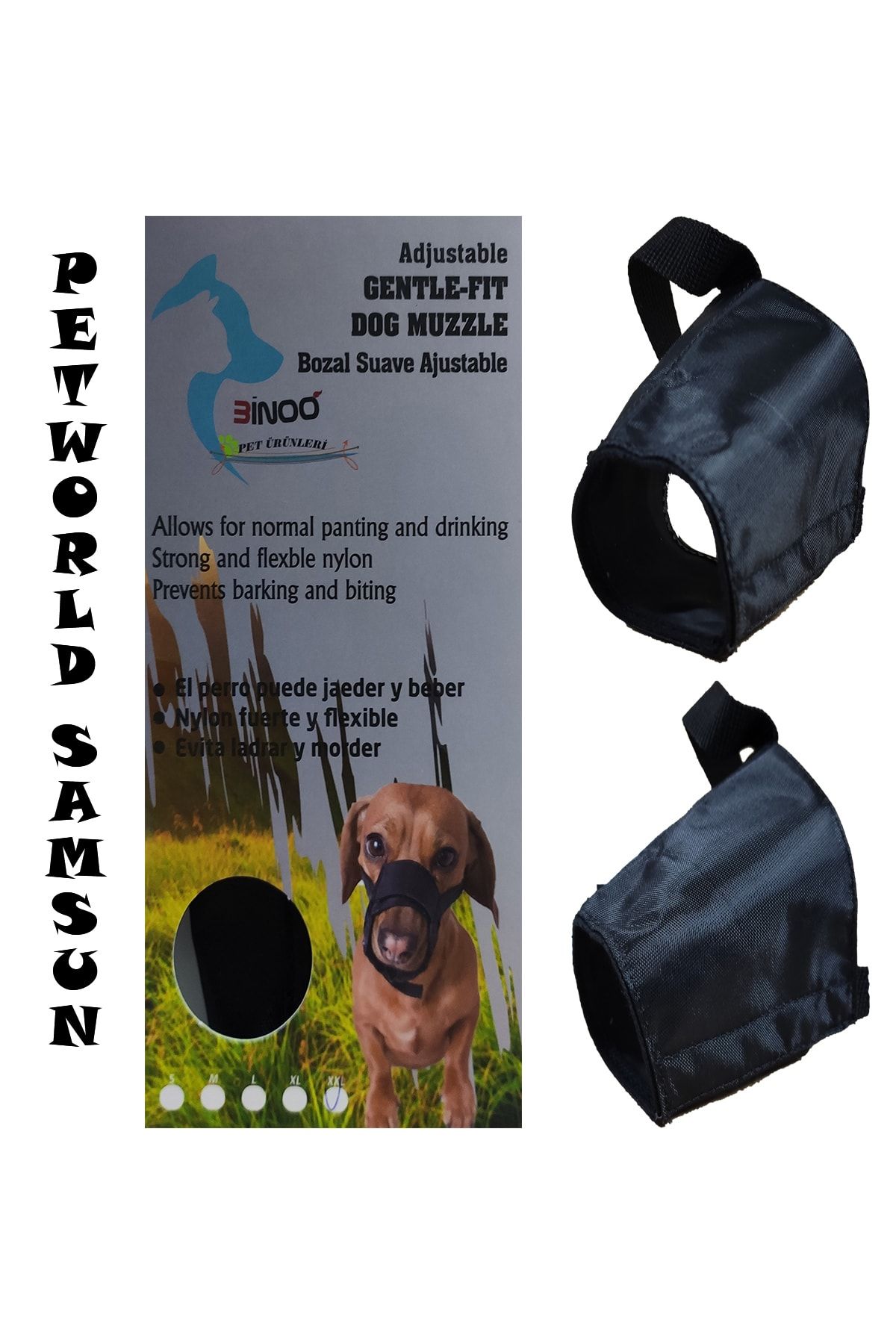 Binoo Köpek Naylon Bez Ağızlık Xxl 12cm*13cm