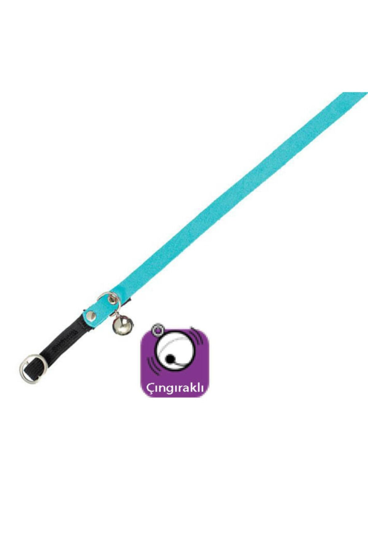HİLALSHOP Karlıe Kedi Tasma Çıng. 30cm Turkuaz
