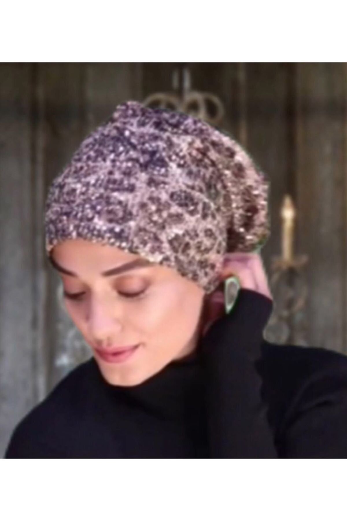 KÜBRA HATUN Payetli Abiye Dış Bone