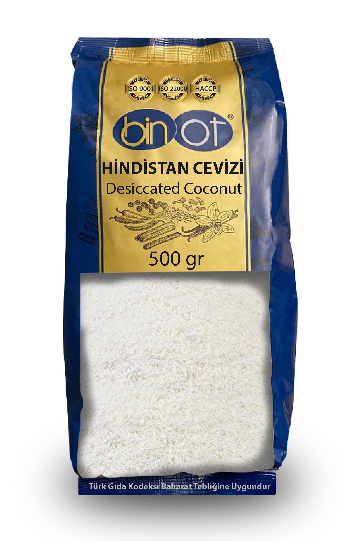 Binot Hindistan Cevizi 500 Gr Paket (desiccated Coconut) Rende