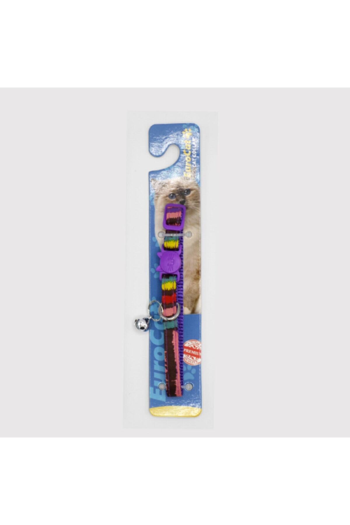HİLALSHOP Eurocat Kedi Boy. Tas. Mor Desenli 10mm28cm Tek