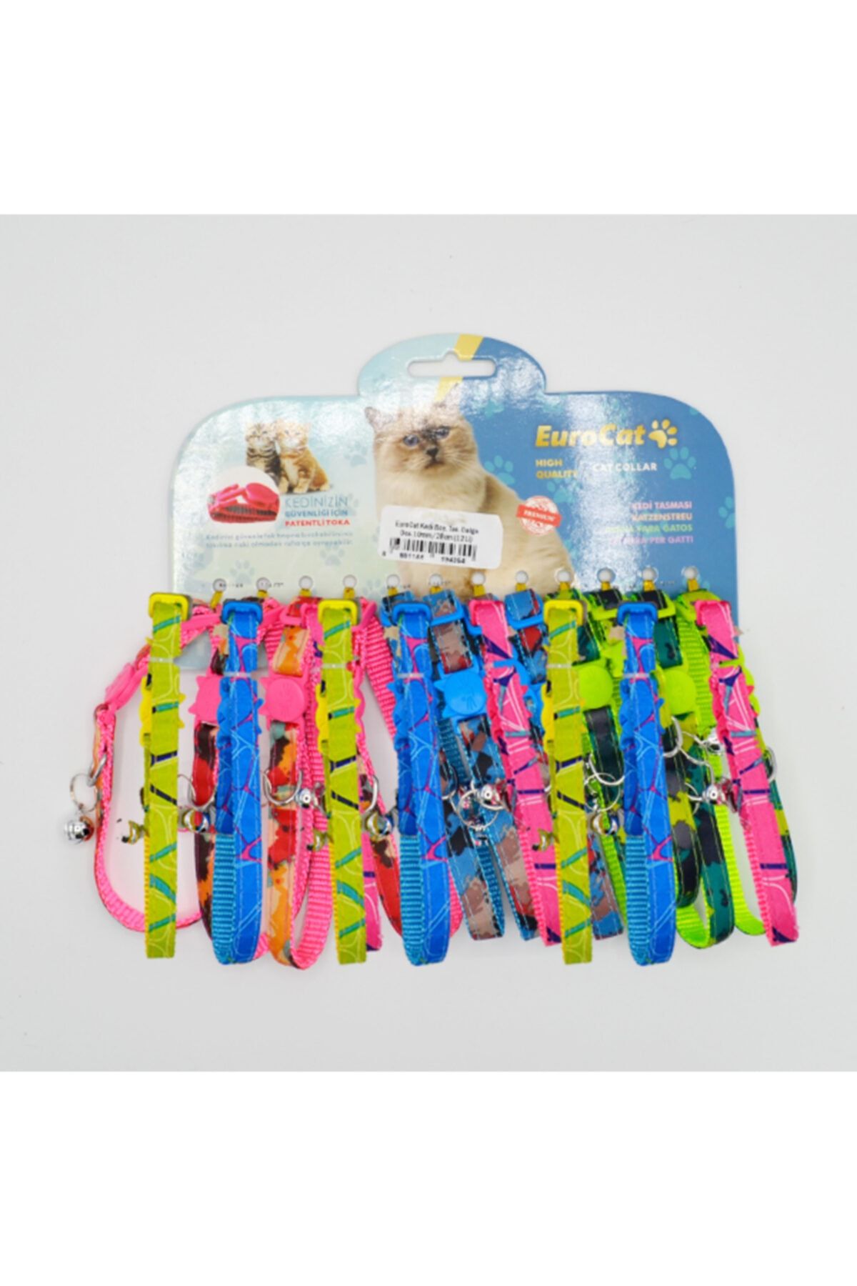 HİLALSHOP Eurocat Kedi Boy.tas.kar.renkli 10mm-28cm (12 Li)