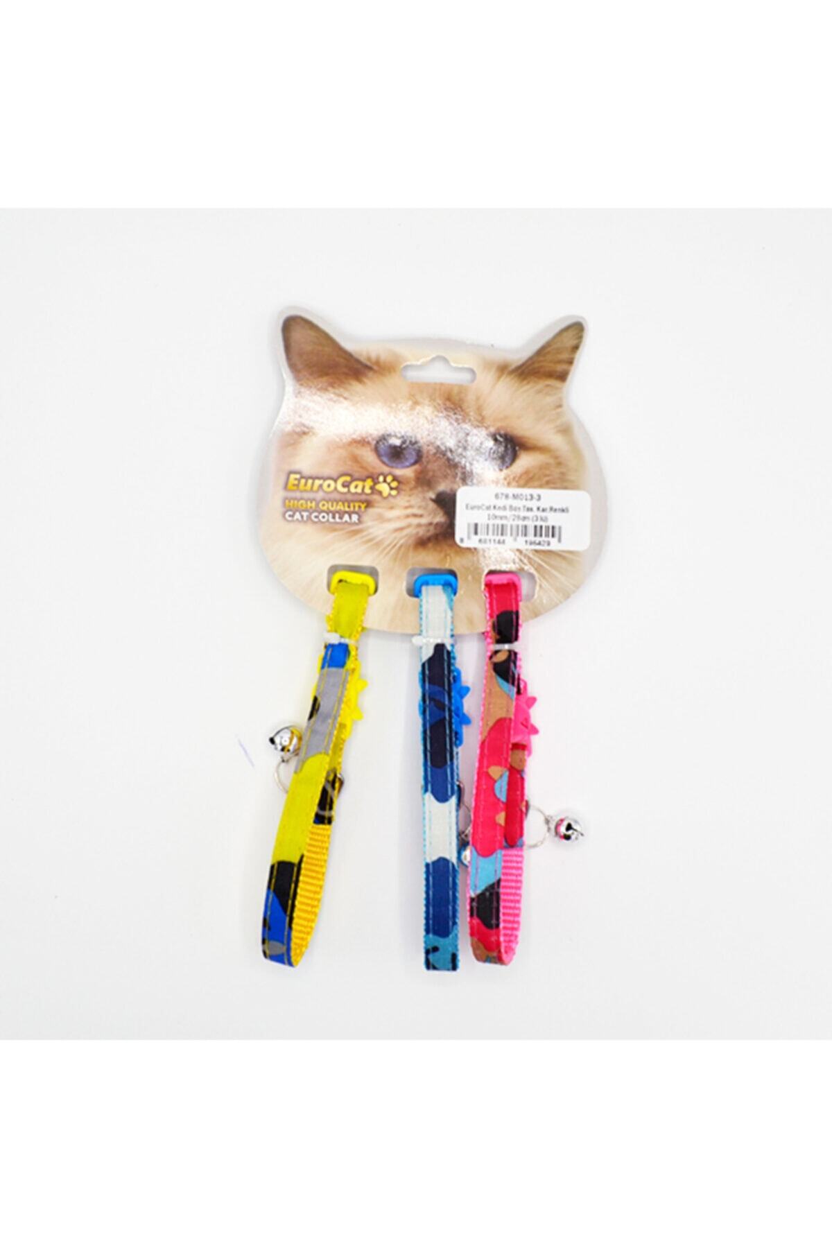 HİLALSHOP Eurocat Kedi Boy.tas. Kar.renkli 10mm28cm (3 Lü)