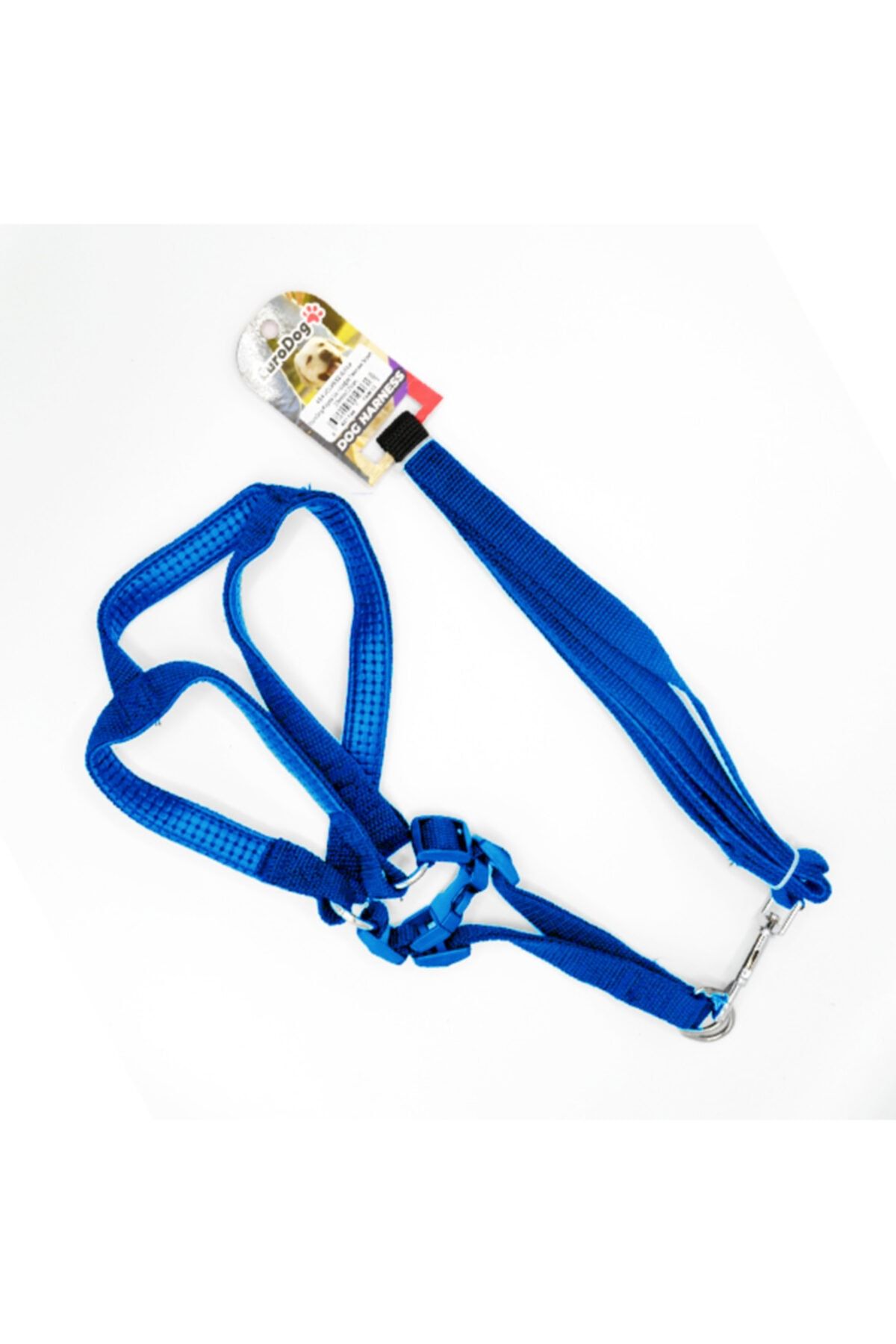 HİLALSHOP Eurodog Köpek Uz.+göğüs Tasması Mavi 20mmx120cm