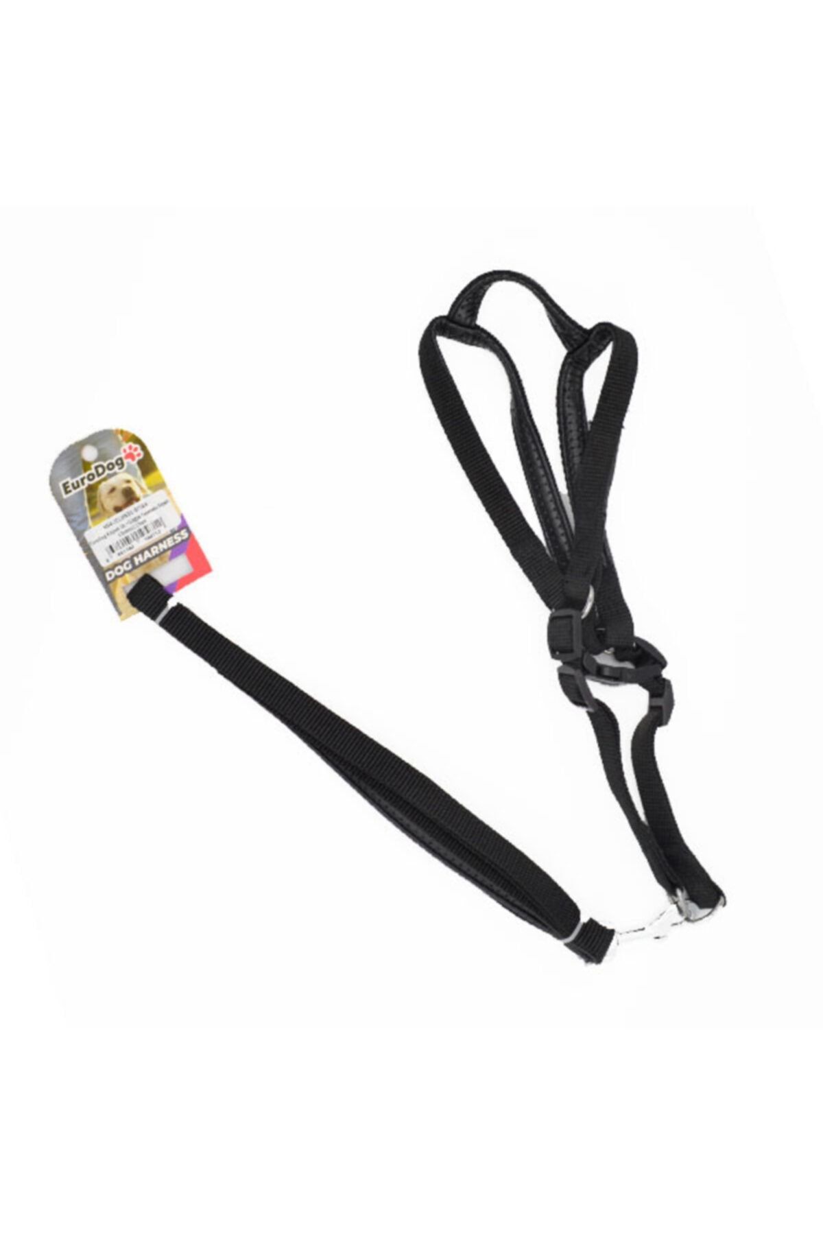 HİLALSHOP Eurodog Köpek Uzatma + Göğüs Tasması Siyah 120cm