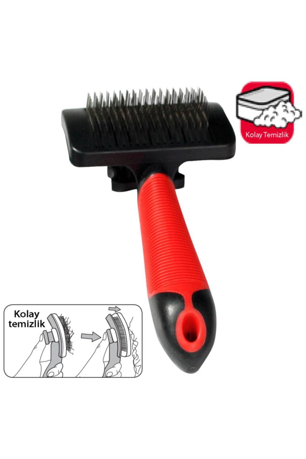 HİLALSHOP Karlıe Fırça U:18,5cm G:10,5cm Kırmızı-siyah