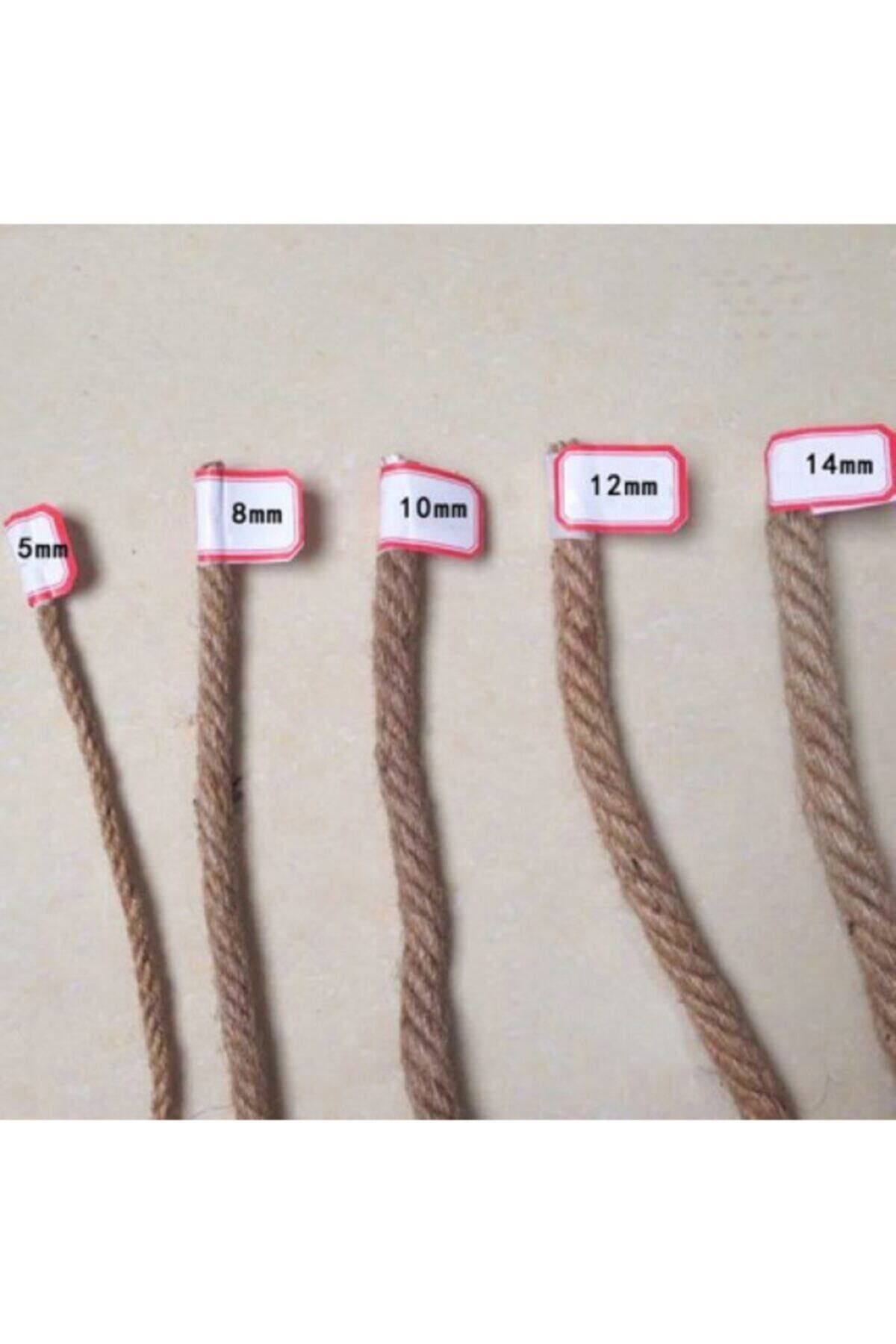 İpsan Doğal Kendir Halat 8 Mm Jüt Urgan Kendir Kırnap Halat 10 Metre