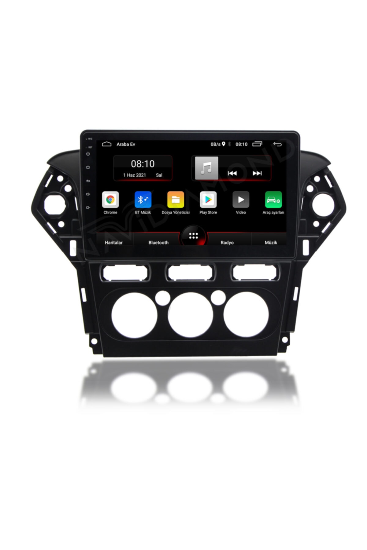 NAVİDİAMOND Ford Mondeo Manuel Siyah 2 gb 16 gb Ram Android 9.1 Multımedia Navigasyon Teyp