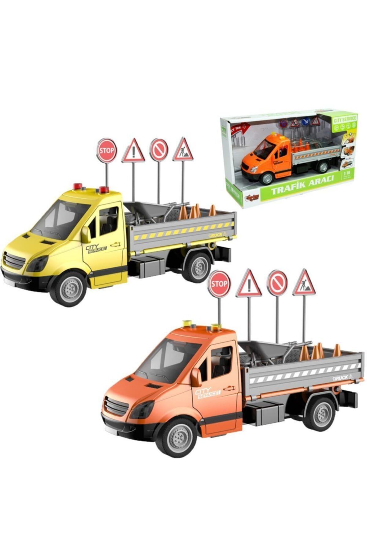 Efe Toys Vardem Oyuncak Sürtmeli Isılı Sesli Yol Trafik Kamyoneti Işıklı Sesli