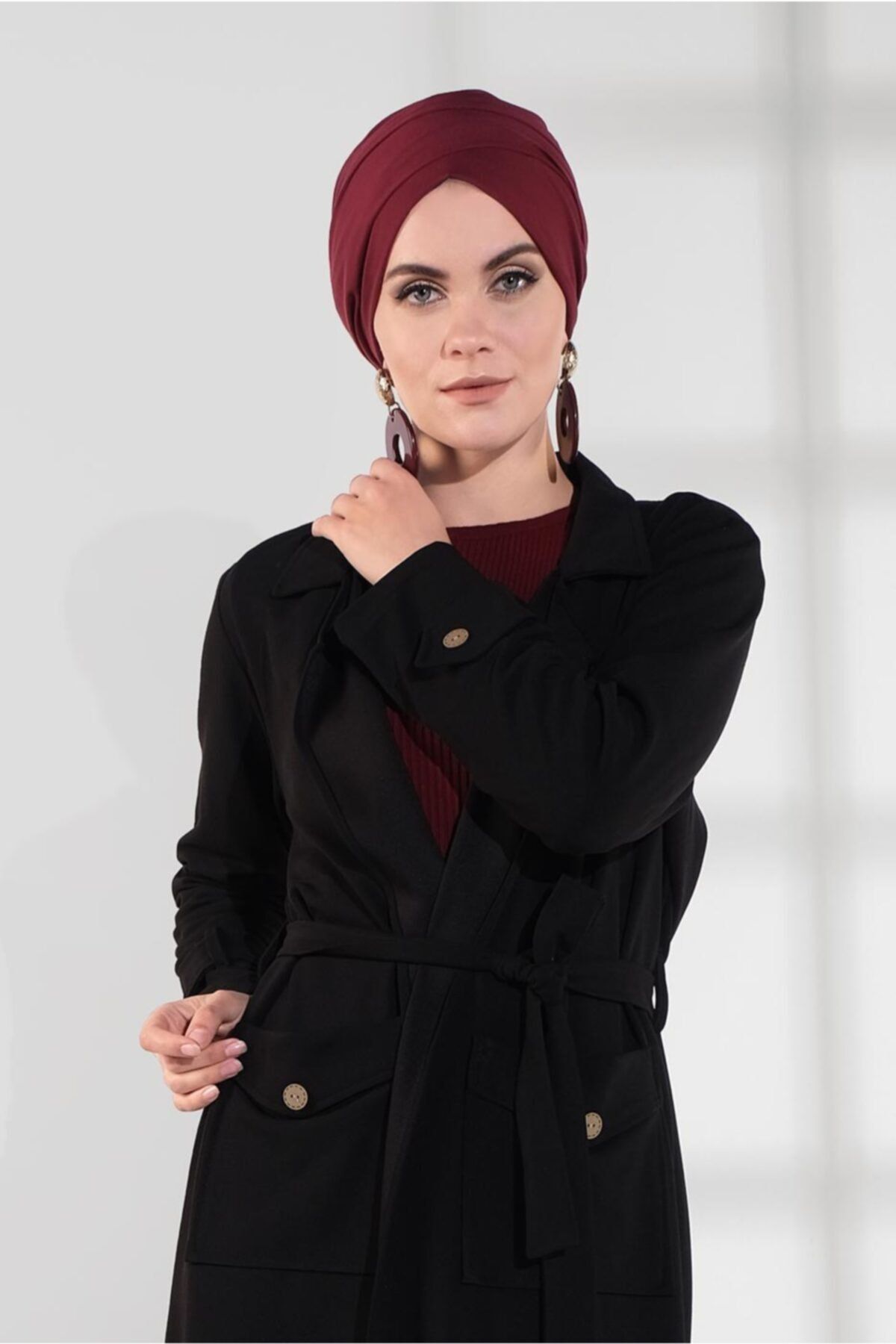 TRENDTESETTÜR Beli Kuşaklı Cepli Trençkot 4004