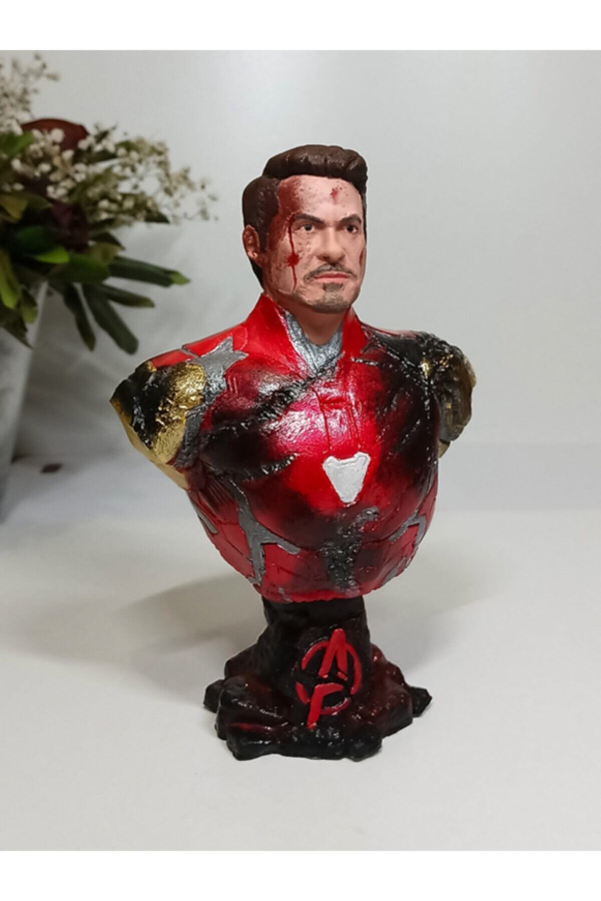 Artmosfer Figür&Dekorasyon Iron Man Tony Stark Avengers Endgame Polyester Reçine Büst Figür Karakter (17,5 Cm)
