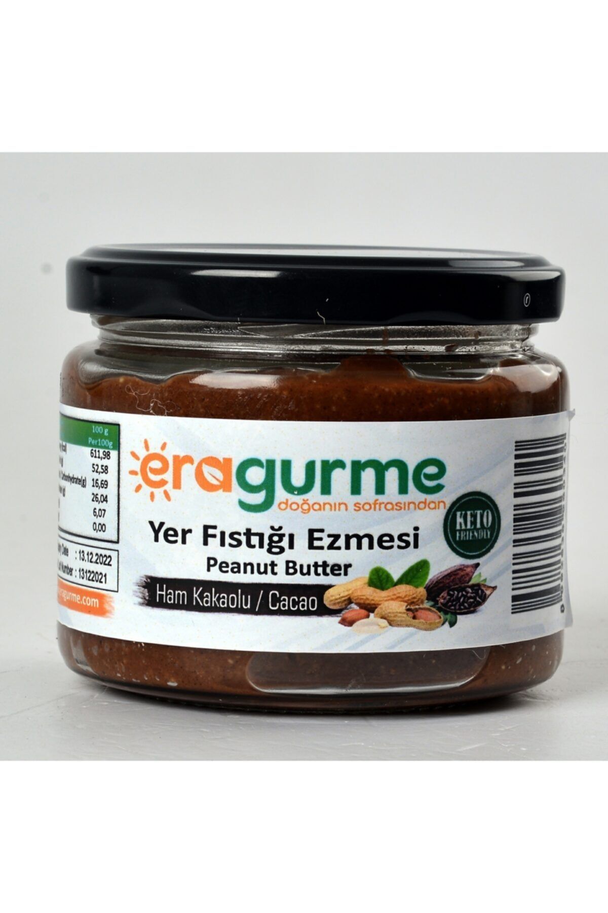 Era Gurme Ketojenik Kakaolu Fıstık Ezmesi (yer Fıstığı, Eritritol, Kakao)