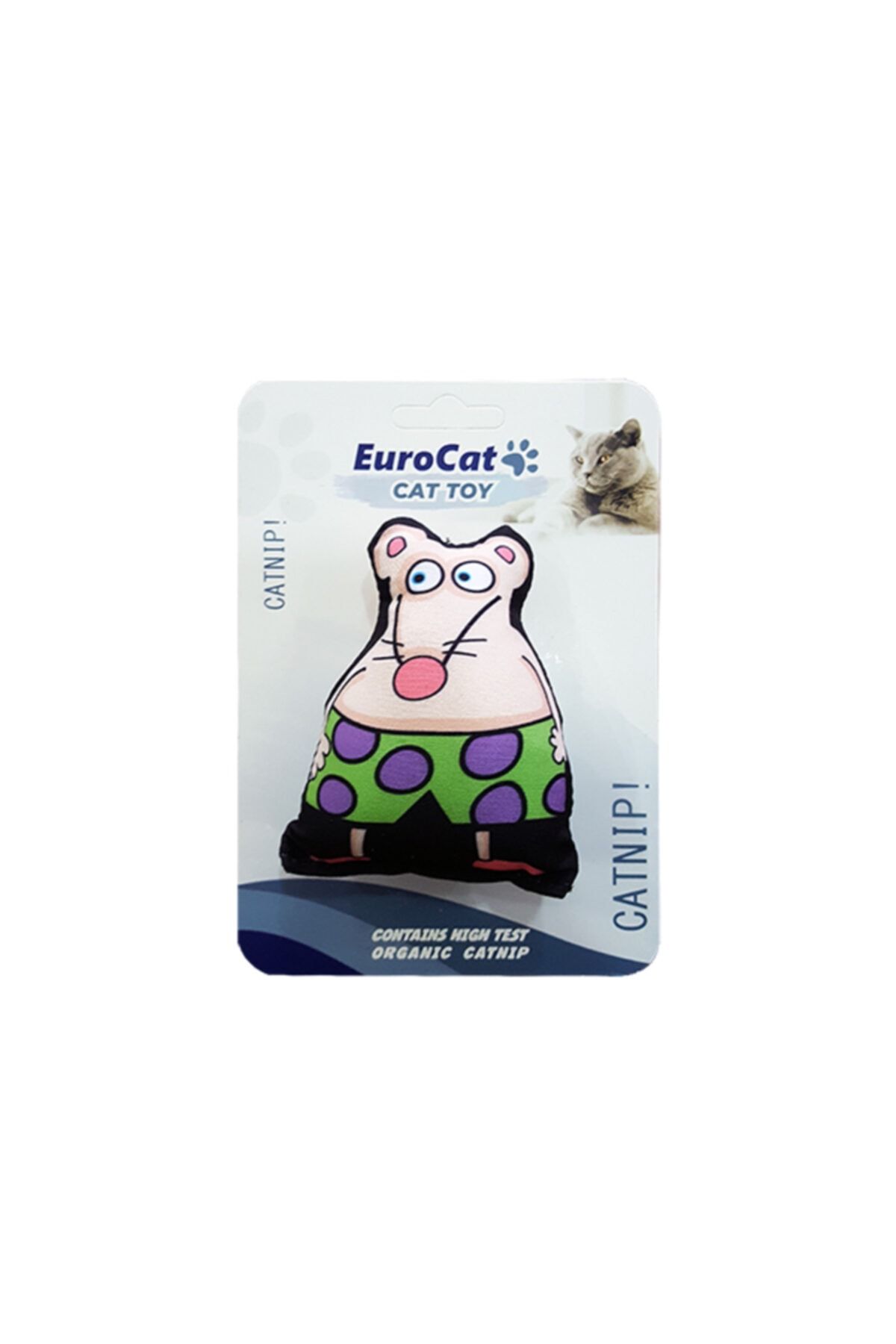 HİLALSHOP Eurocat Kedi Oyuncağı Süper Fare Beyaz 9,5 Cm