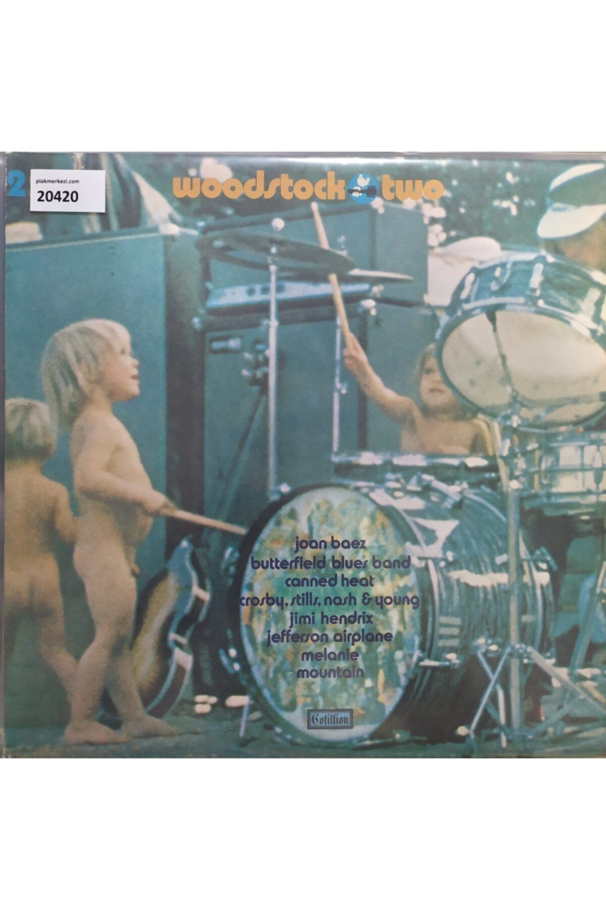 Plak Merkezi Woodstock - Woodstock Two - Çift Plak & Çift Açılır Kapak - 1971 Amerika Baskı - Dönem Baskı