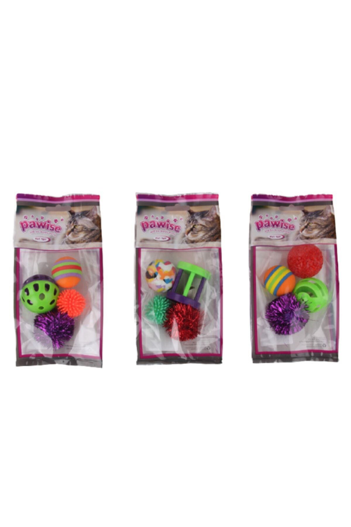 HİLALSHOP Pawise Kedi Oyuncağı Karışık 4 Adet