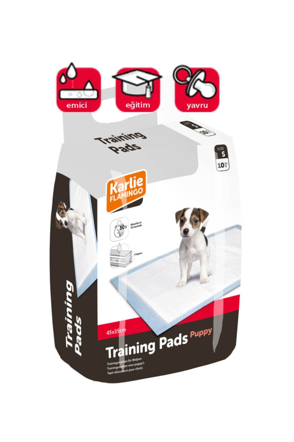 HİLALSHOP Karlıe Yavru Köpek Çiş Pedi S 45x35 Cm 10lu