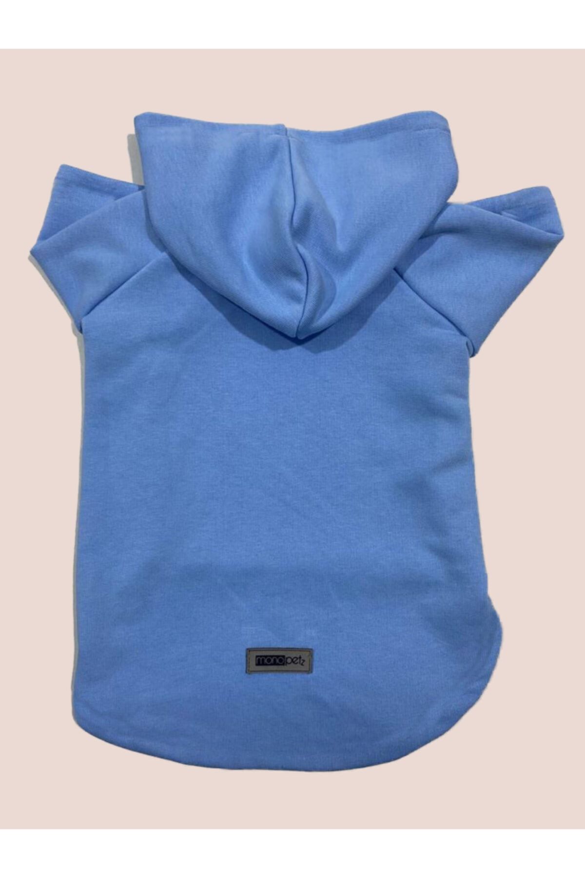 Monopetz Kapüşonlu Sweatshirt Köpek Ve Kedi Kıyafeti Düz Bebe Mavi M Beden