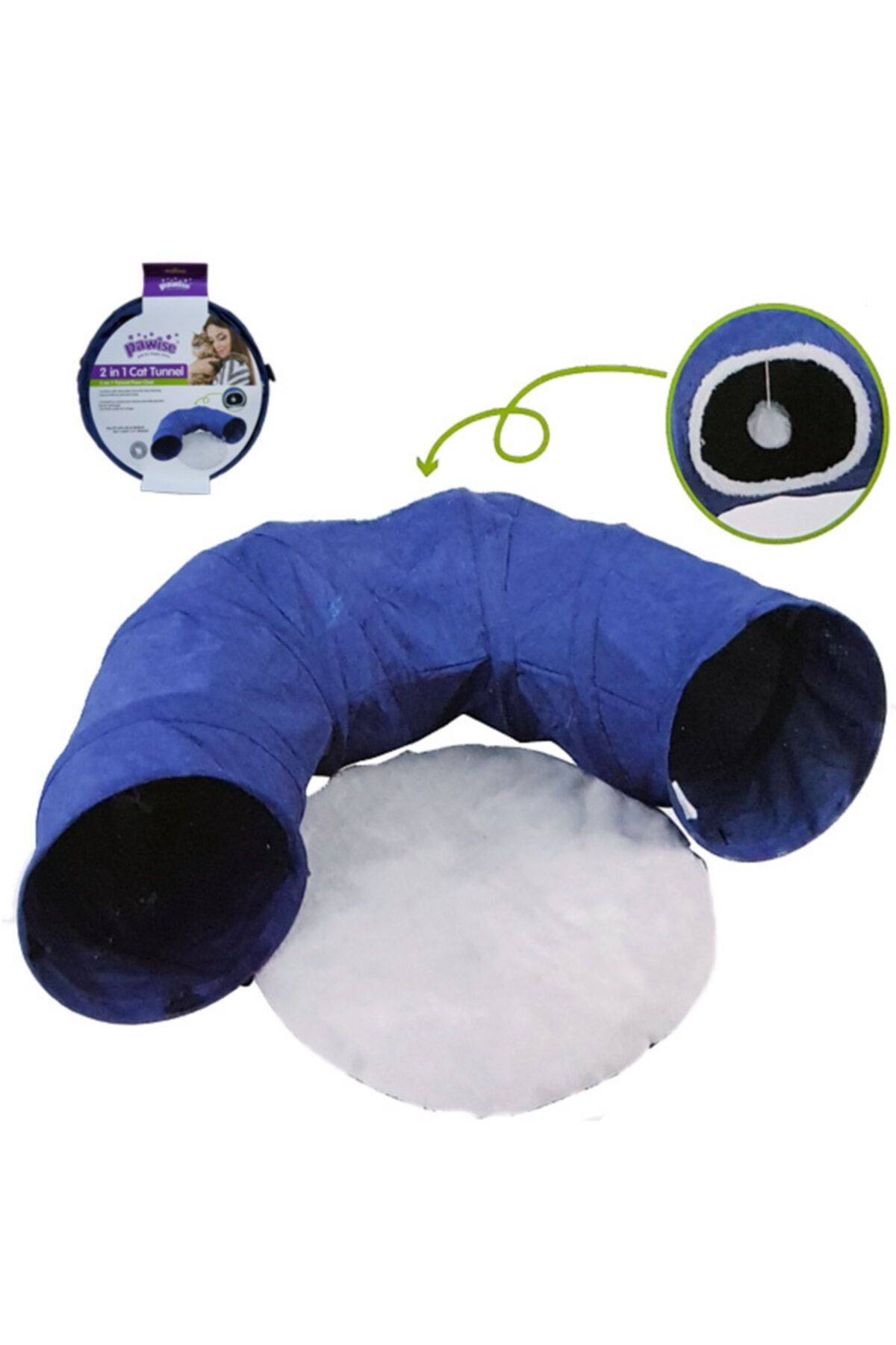 HİLALSHOP Pawise U Kedi Tüneli Yataklı