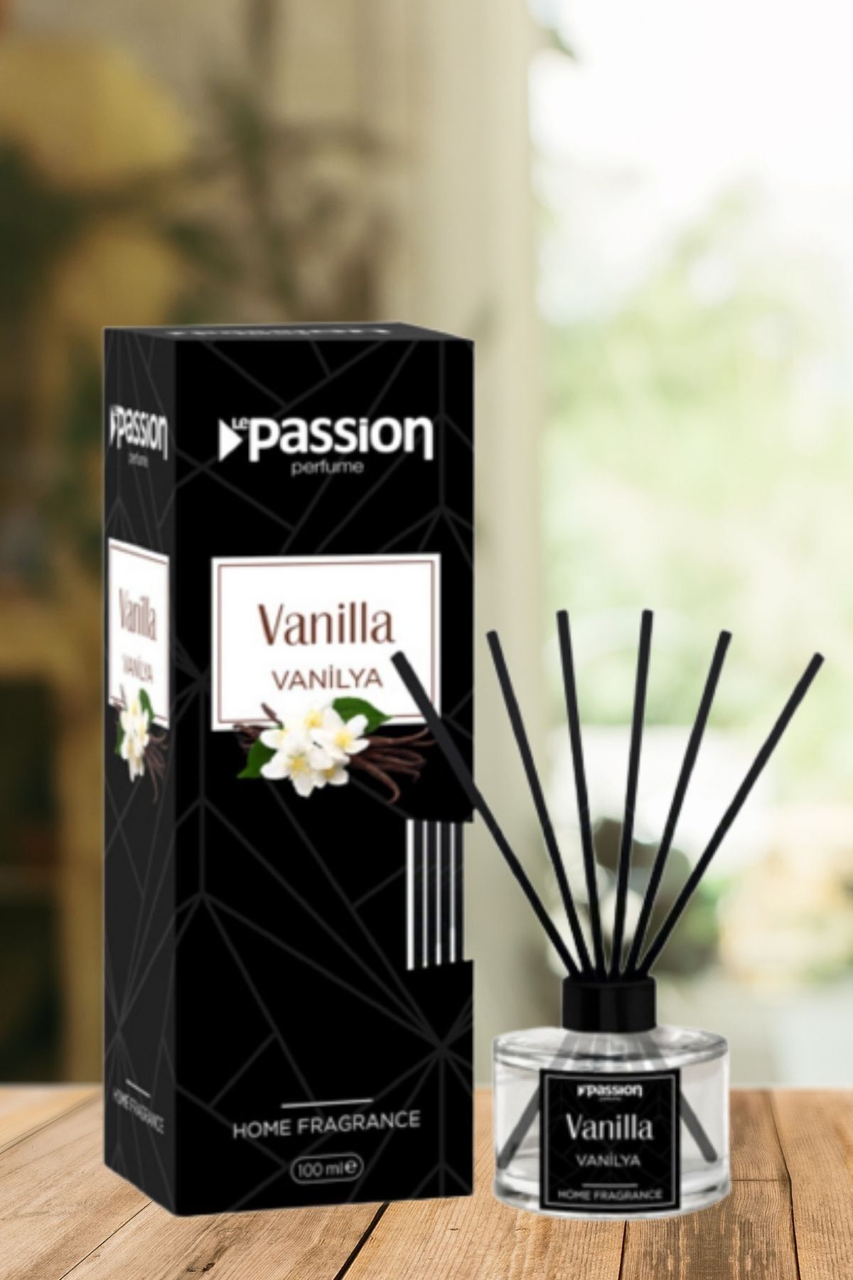 LE PASSİON PARFUME Vanilya Kokulu Çubuklu Bambu Oda Ve Ortam Kokusu - Banyo Ve Wc Için Mükemmel Seçim 100 ml