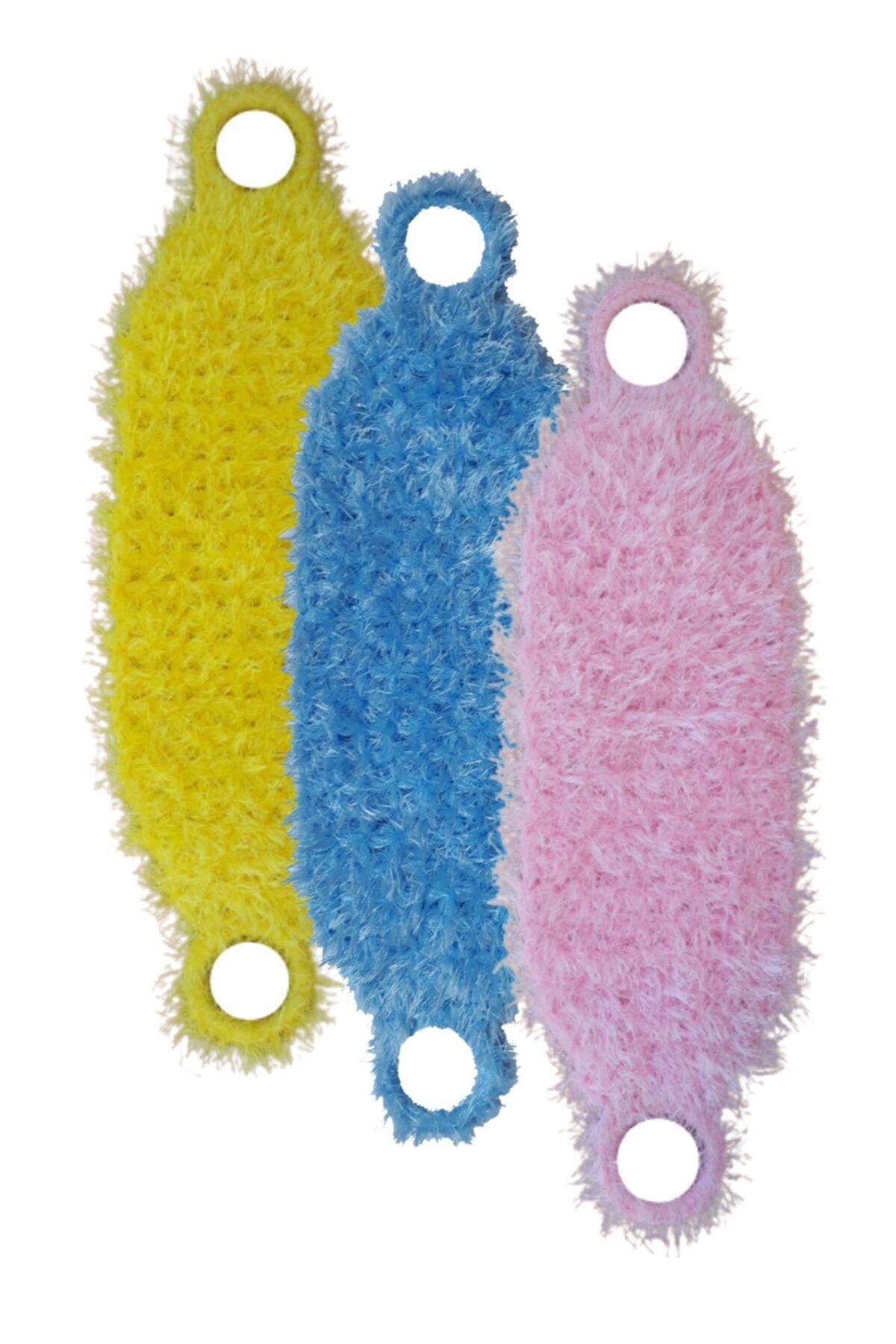 Göçmen Tuhafiye Tamamı El Örgüsü Banyo Lifi- Duş Lifi 55x15 Cm 3 Lü Özel Lif Seti