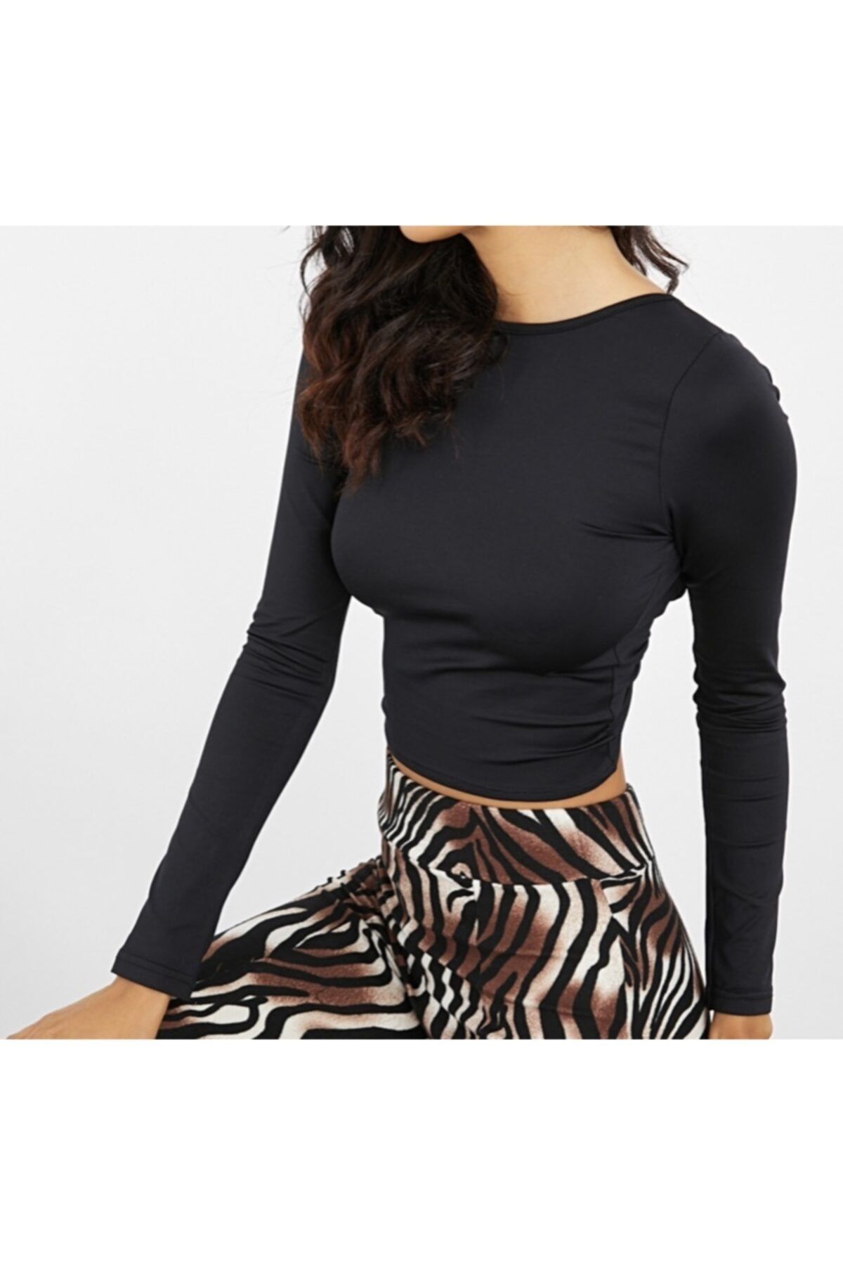 Nag Store Crop Sırt Dekolte bluz