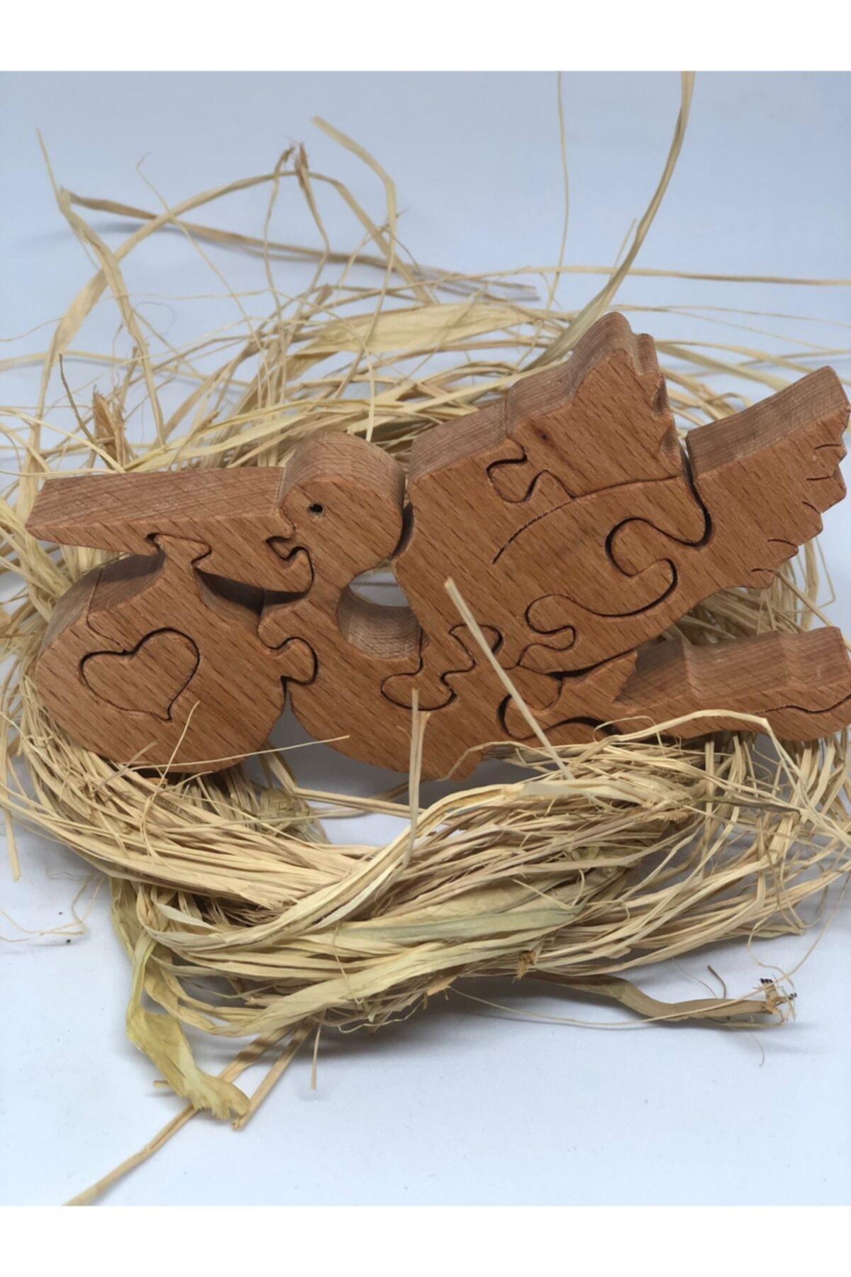 AŞIKTOYS Natural Eğitici Leylek Puzzle 15 Cm