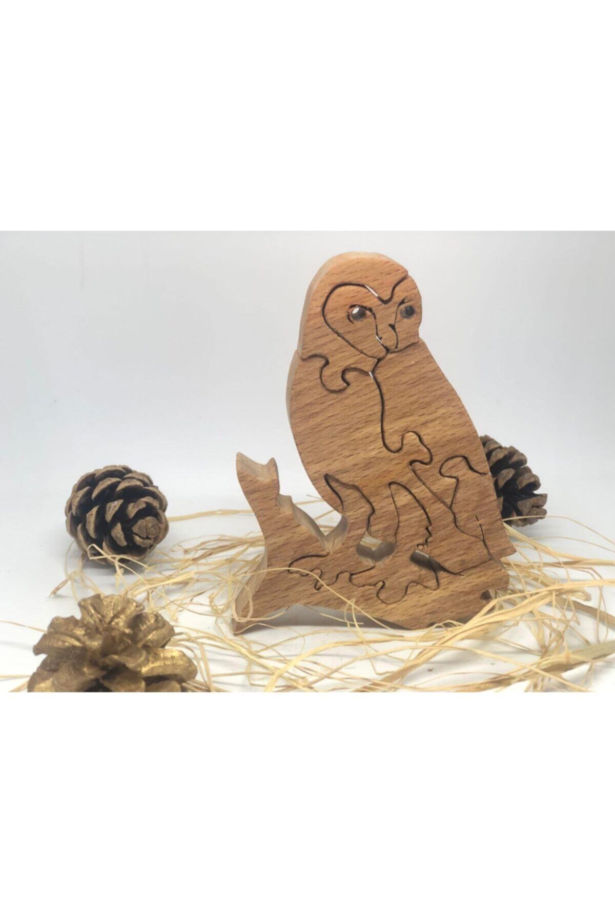 AŞIKTOYS Natural Eğitici Baykuş Puzzle 15 Cm