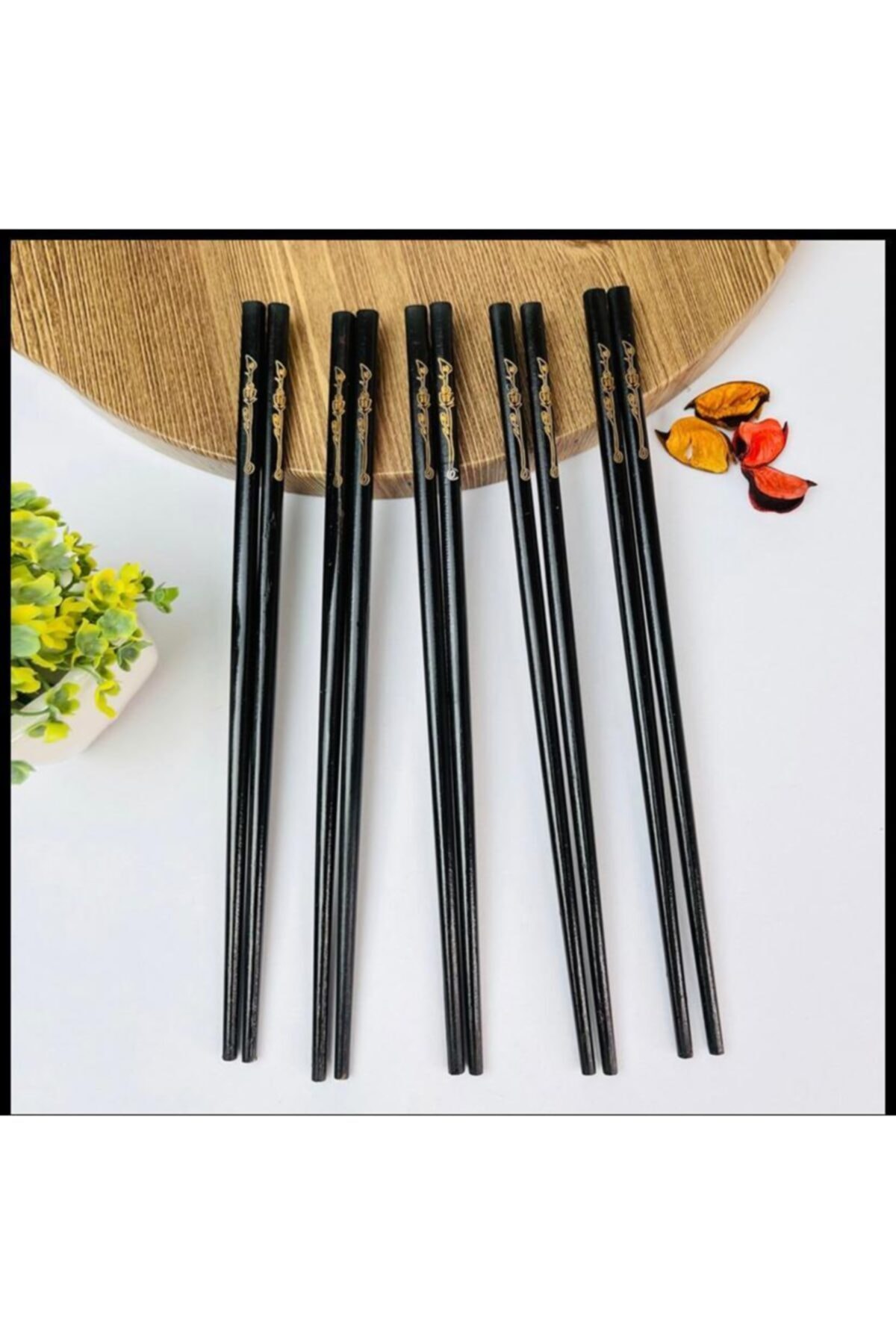 Köstebek Favoriconsept - Ahşap Siyah Chopstick (1 Çift)