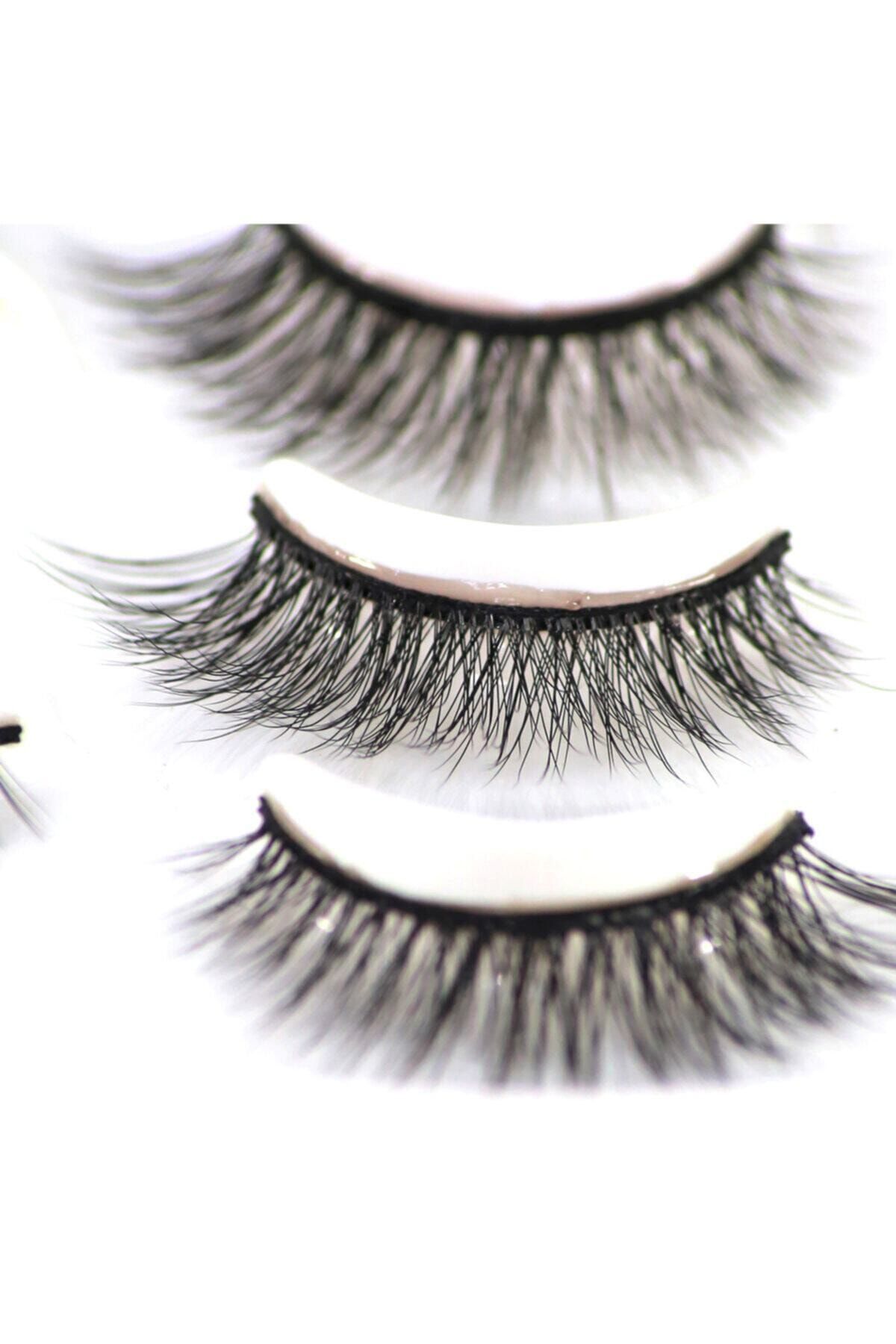 By Fly Beauty 3'lü Doğal Günlük Ipek Takma Kirpik Model: Elizya
