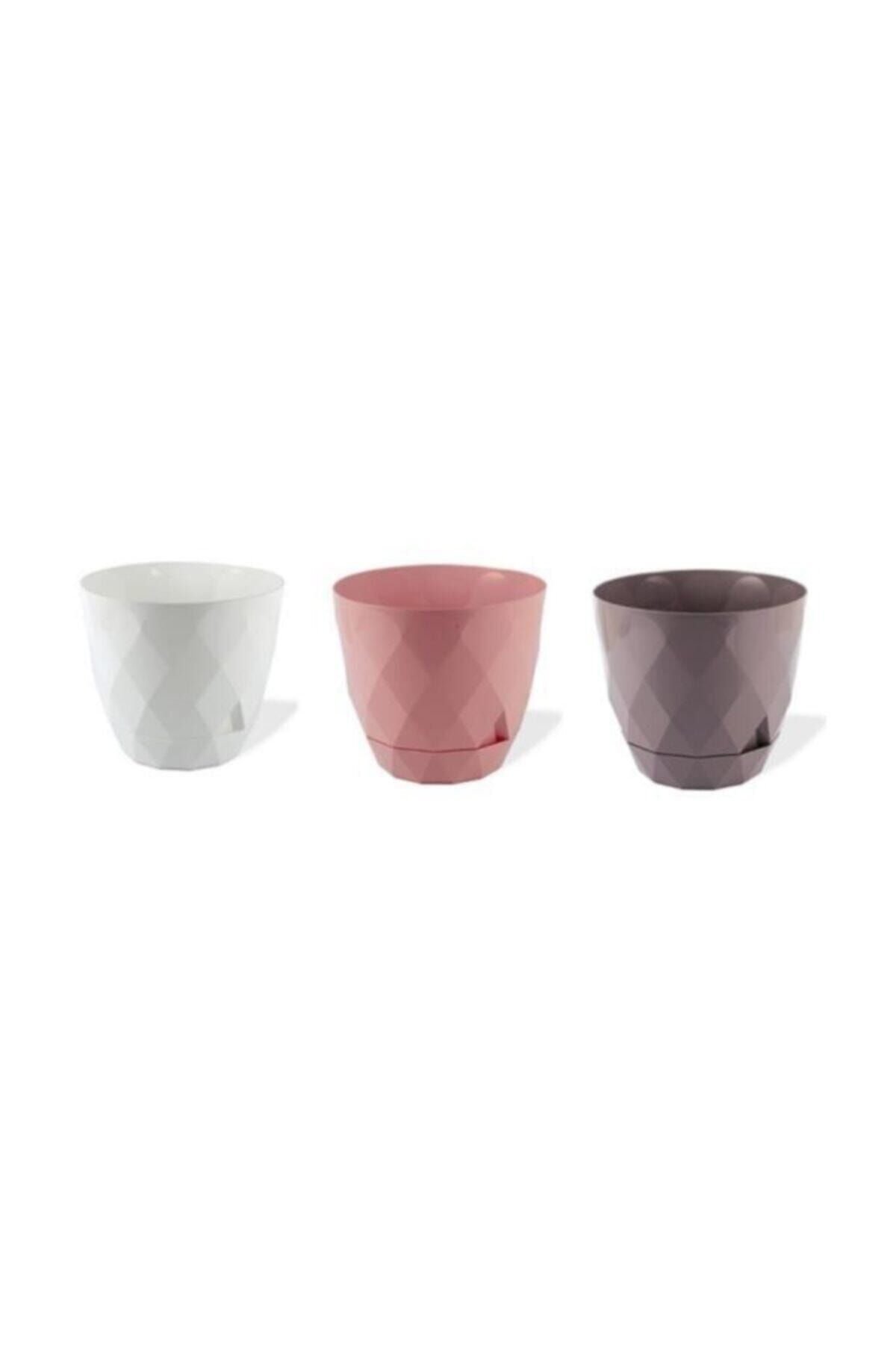 KARASU 3 Adet 2 No Yakamoz Saksı 14,5 Cm 1,3 Lt. Sp1071