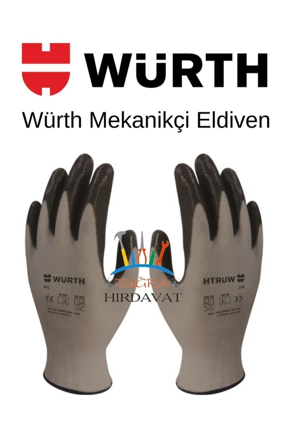 Würth Iş Güvenliği Eldiveni Mekanikçi Siyah No:10
