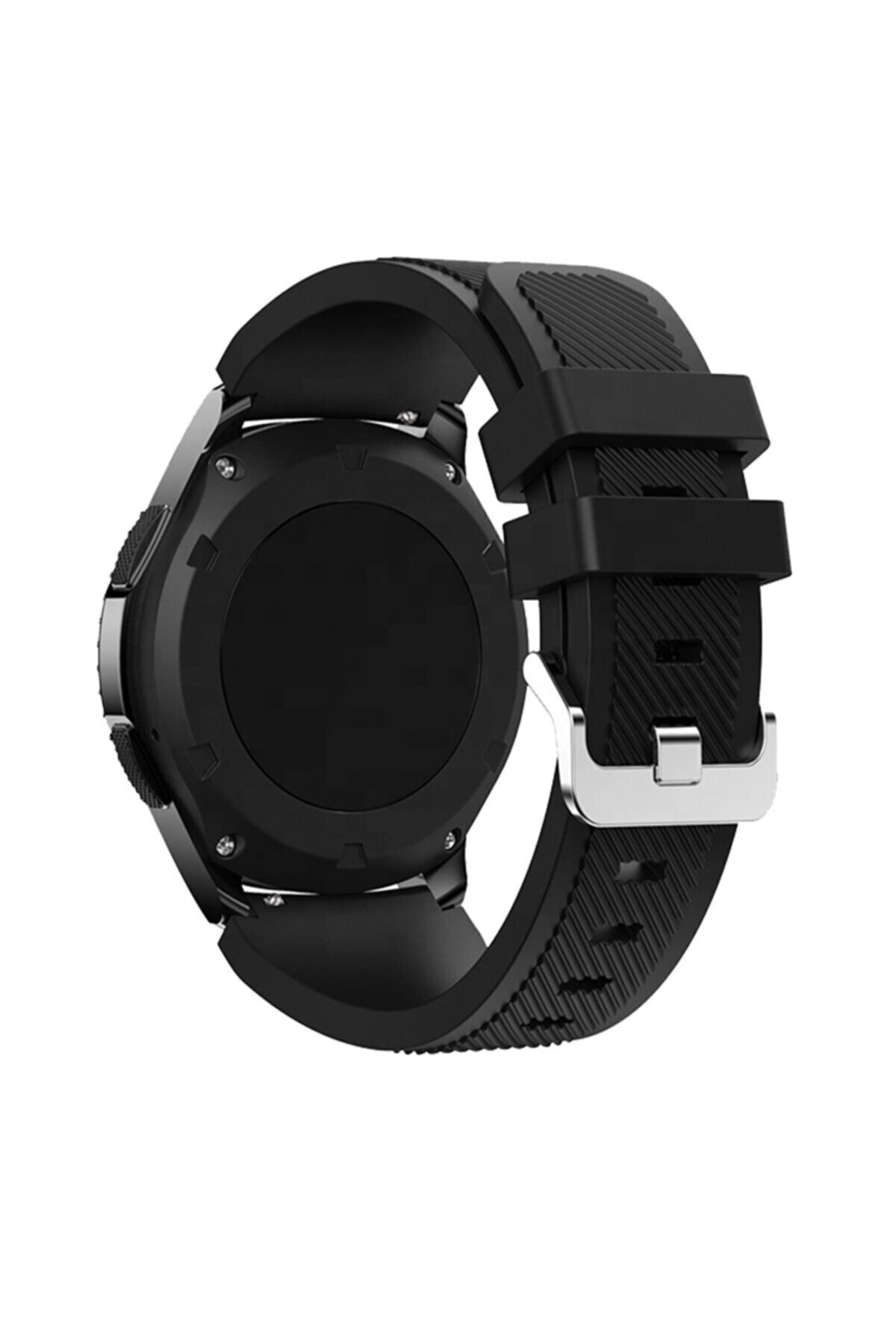 Xiaomi Mi Watch Color Uyumlu Klasik Çizgi Desenli 22mm Silikon Kordon