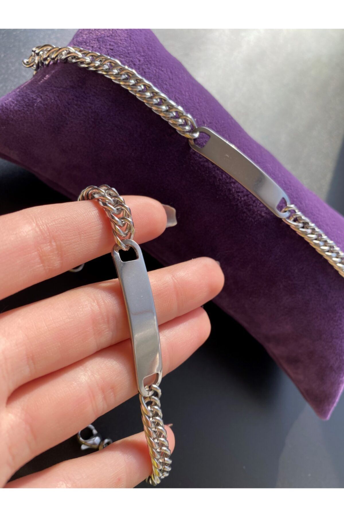 Jh Jewelry Gümüş Rengi Çelik Isimli Künye