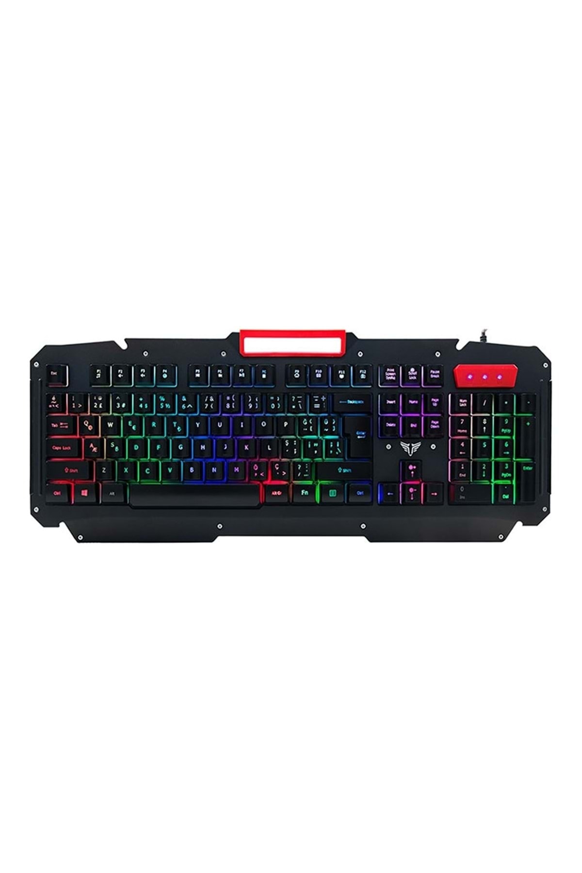 Everest Kb-r800 Metafor Usb Gökkuşağı Aydınlatmalı Q Metal Yüzey Klavye