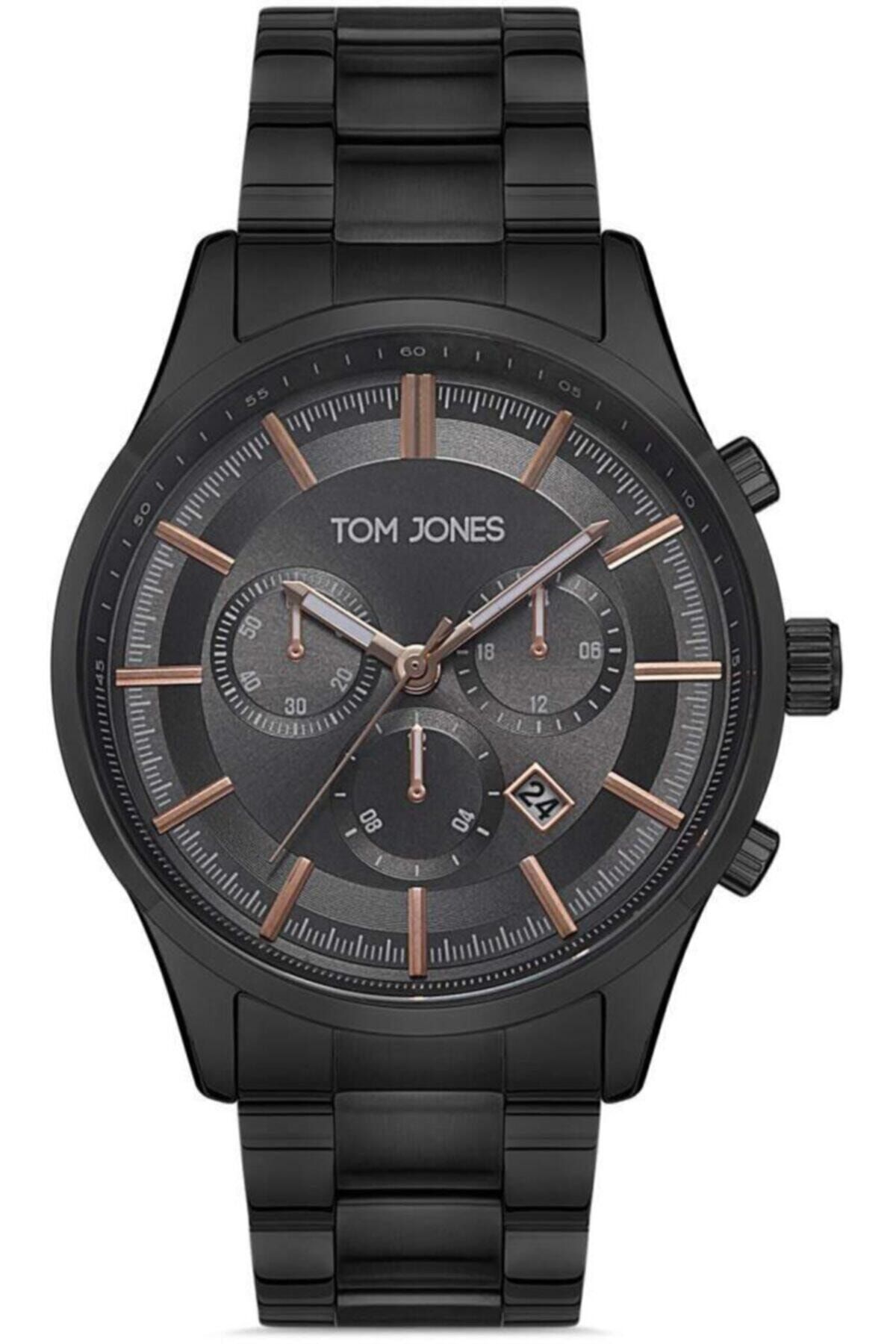 Tom Jones Siyah Çelik Erkek Kol Saati