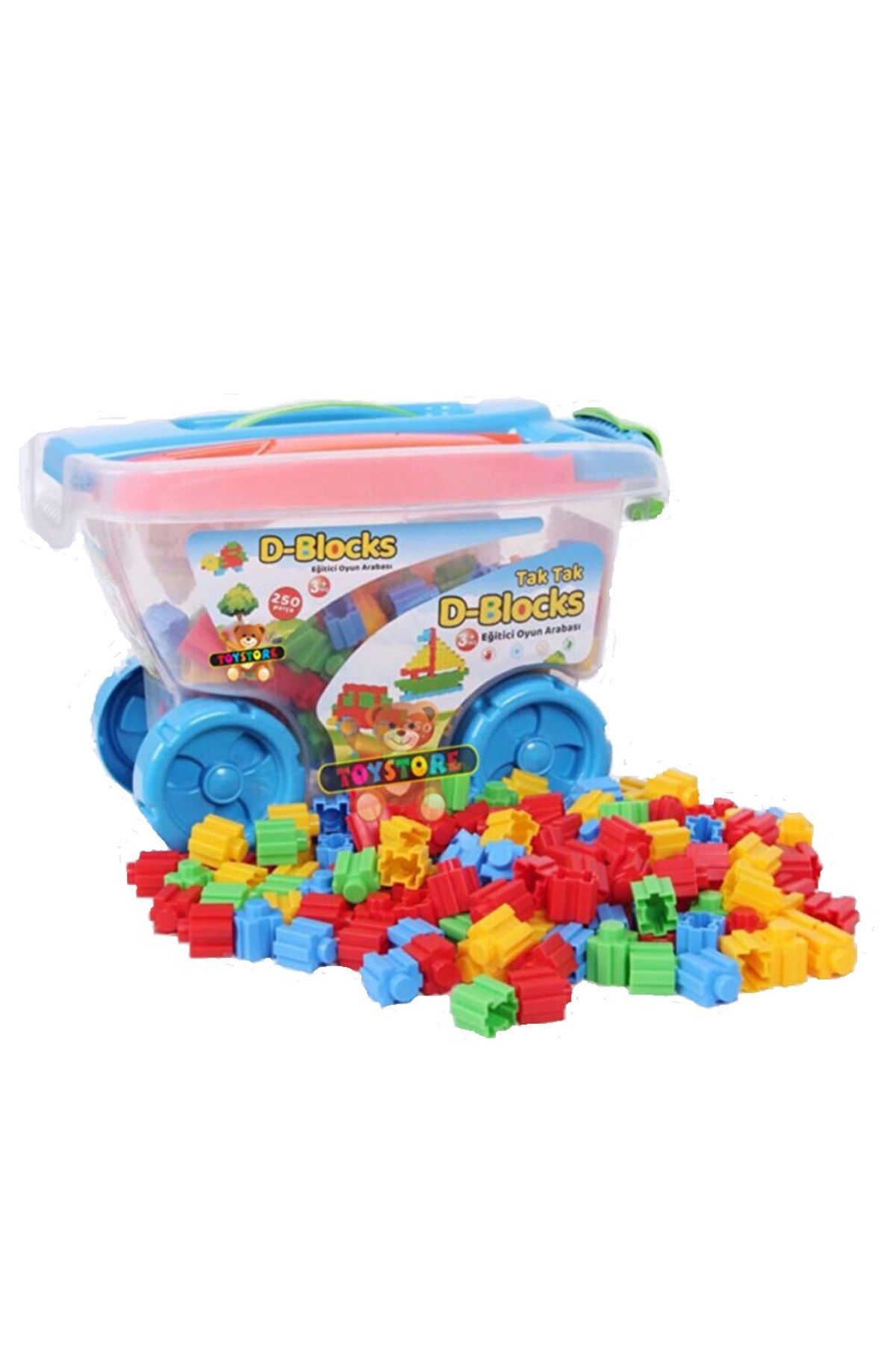 TOYSTORE Arabalı Kutuda Tik Tak 250 Parça Eğitici Lego Bloklar