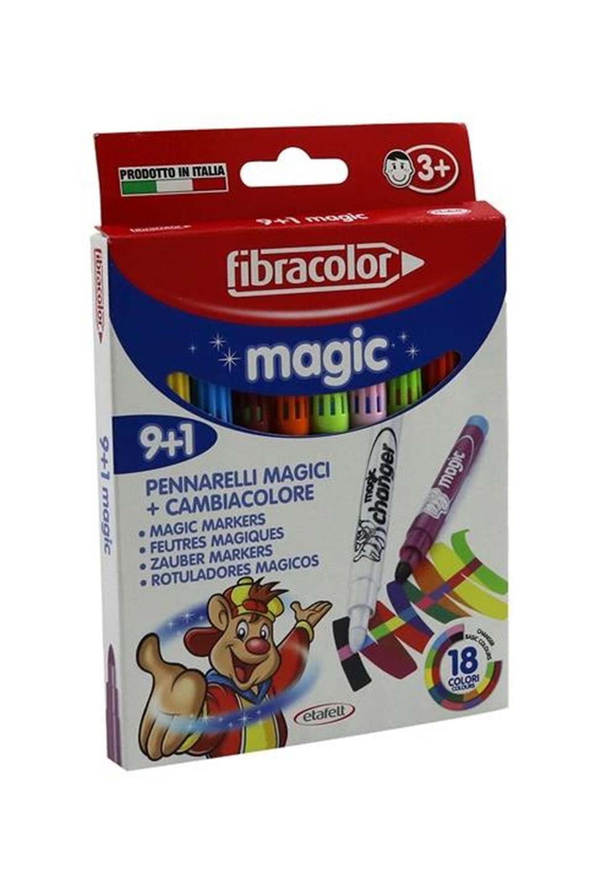 Fibracolor Magıc Pen 9+1 Renk Keçeli Kalem  Kuru Boya Kalemi
