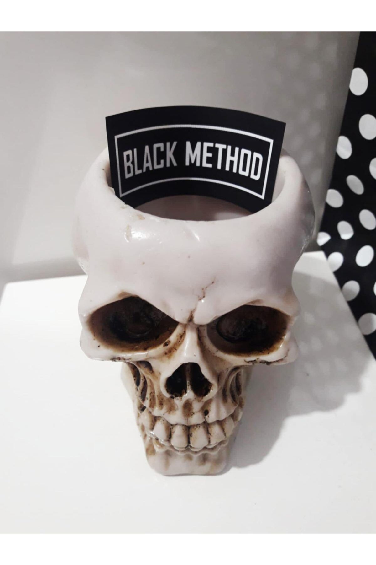 BLACK METHOD Özel Tasarım Kurukafa Küllük / Kalemlik / Saksı
