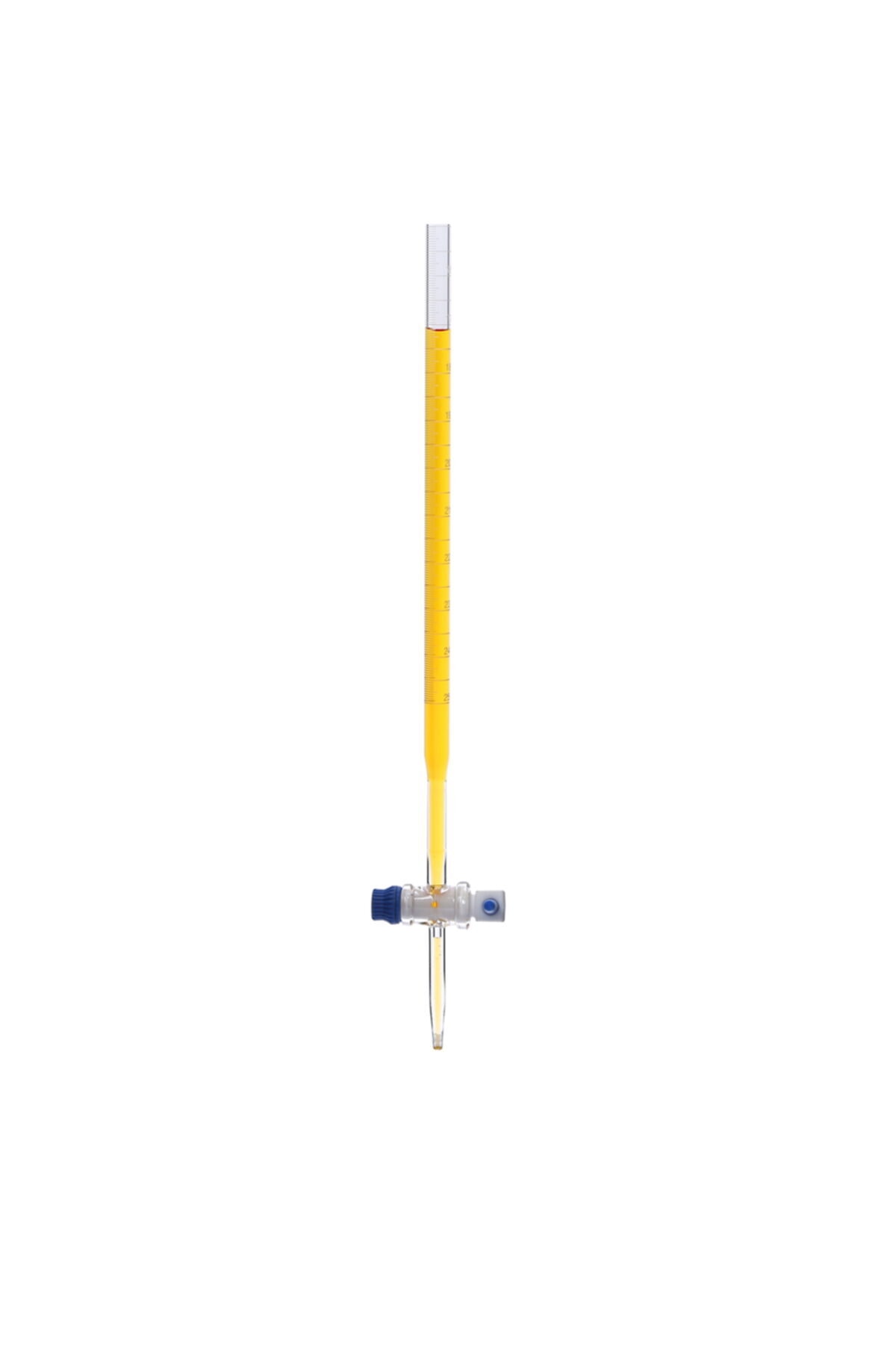 Borosil Cam Büret - 25 Ml 0.05 Ml Taksimat Teflon Musluk - Class A - 1 Adet/paket