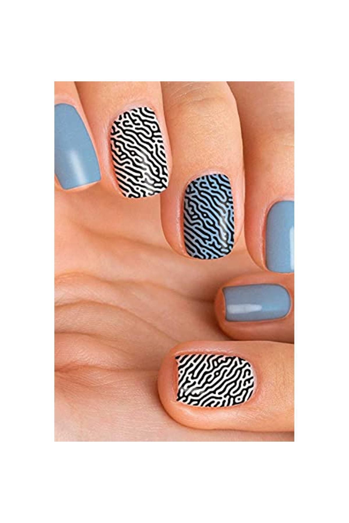 BRCTOPTAN Marka: Iz Desenli Tırnak Dövmesi, Tırnak Tattoo, Nail Art, Tırnak Sticker Kategori: Geçici Dövme