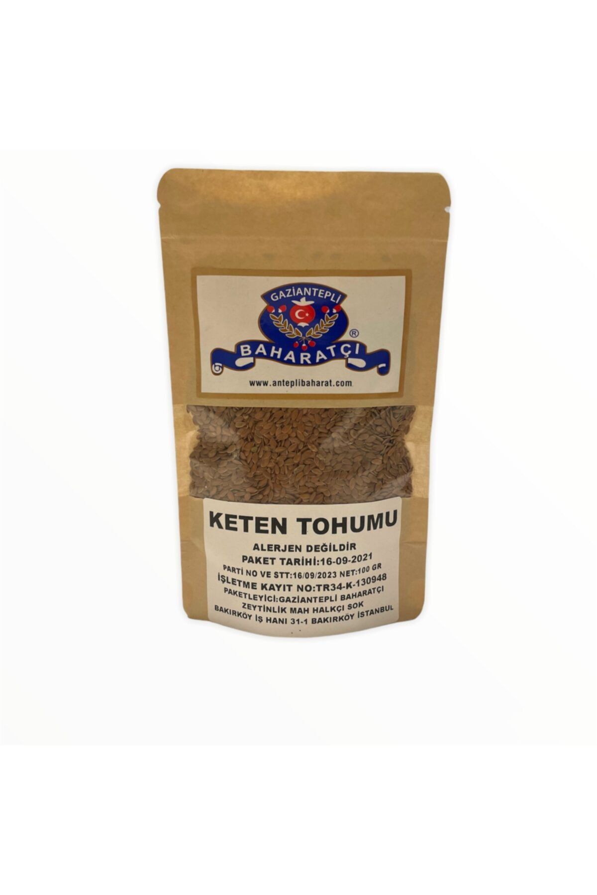 Antepli Baharat Anteplibaharat Keten Tohumu 100 gr