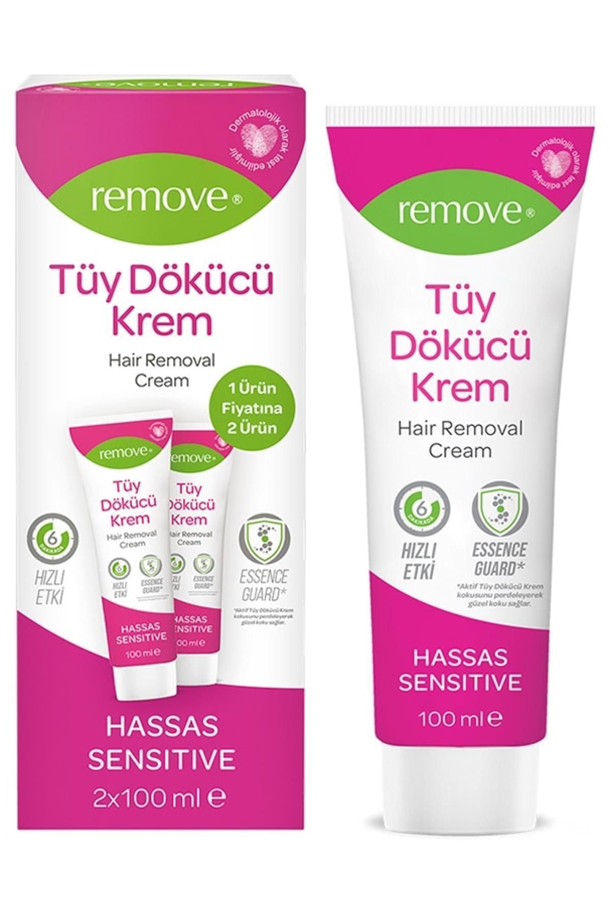 remove Hassas Ciltler Tüy Dökücü Krem 100 ml ve 100 ml