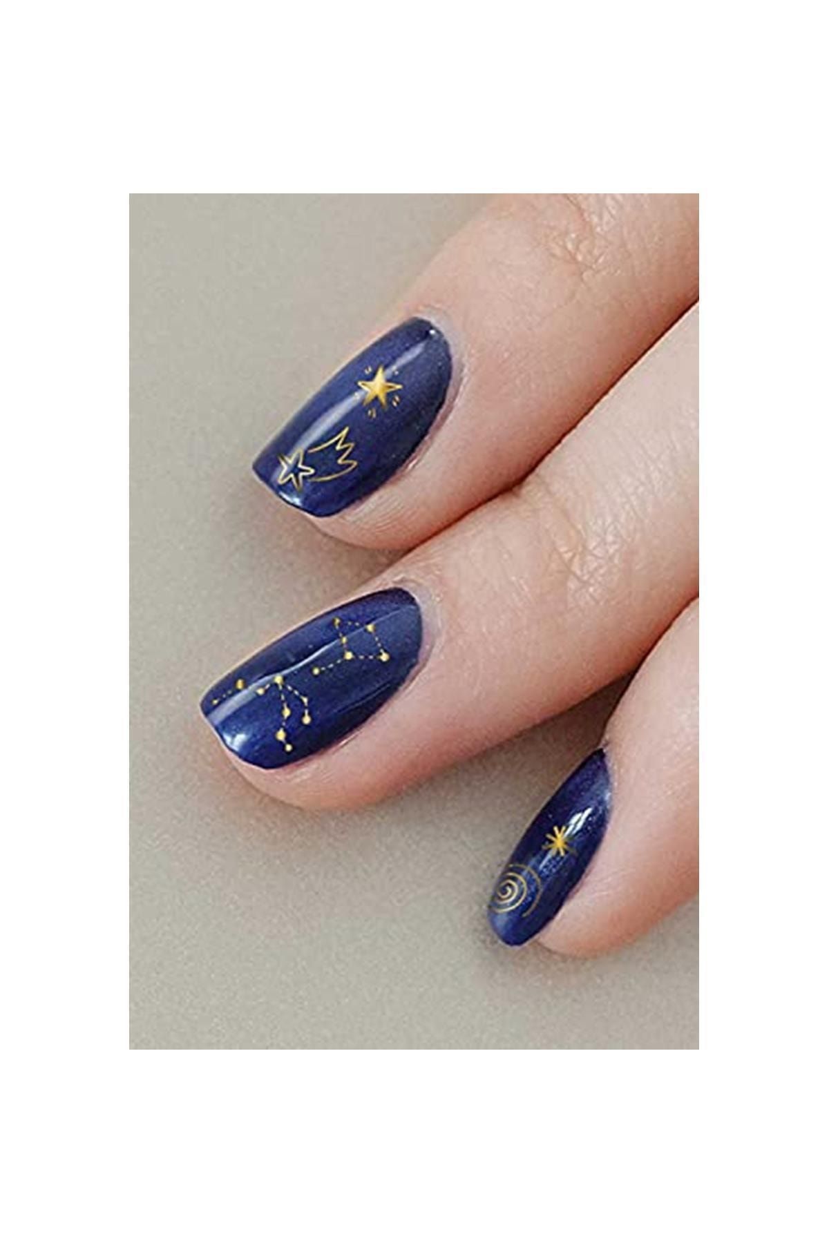 BRCTOPTAN Yıldız Haritası Tırnak Dövmesi, Tırnak Tattoo Nail Art Tırnak Sticker