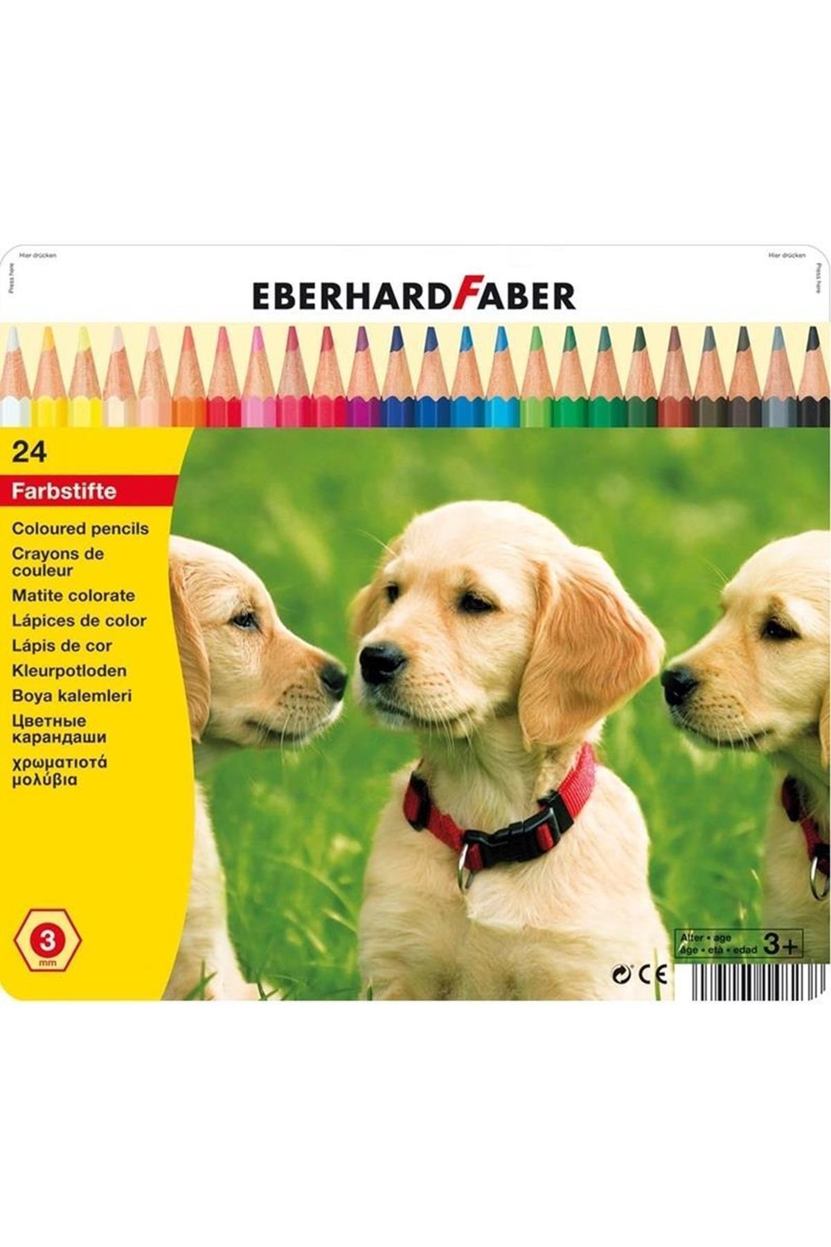 Eberle Marka: Eberhardfaber 24 Renk Altıgen Kuru Boya 3mm Ef-514823