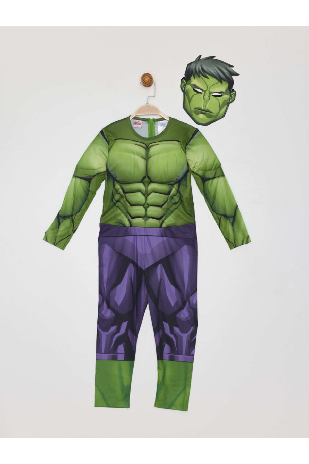 MARVEL Hulk Lisanslı Kaslı Çocuk Kostüm 18855