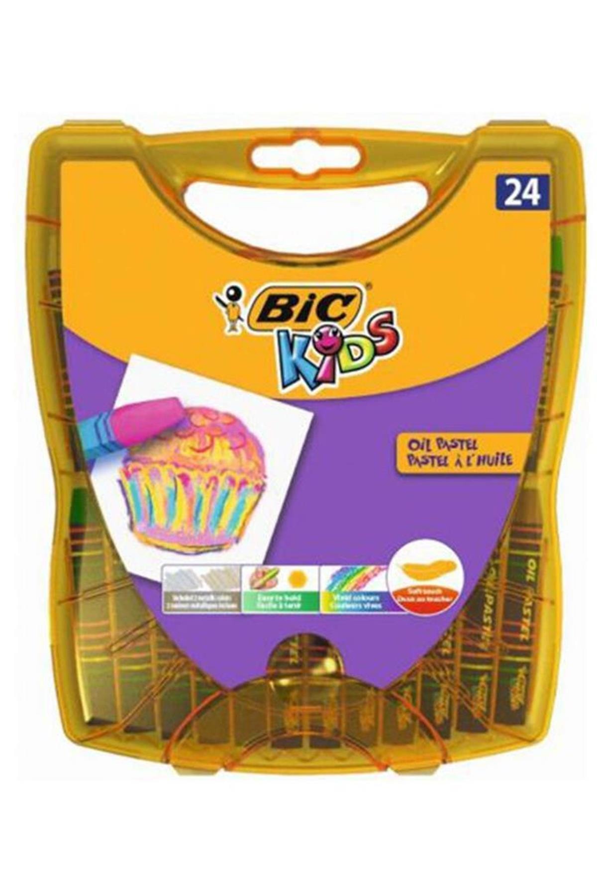 Bic : 24 Renk Yağlı Pastel Boya Plastik Kutu 940759